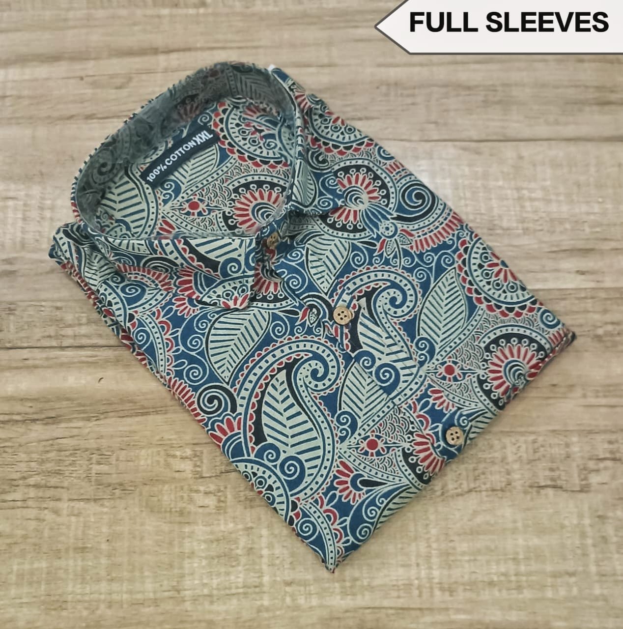 Cotton Printed Men Shirt Full Sleeve