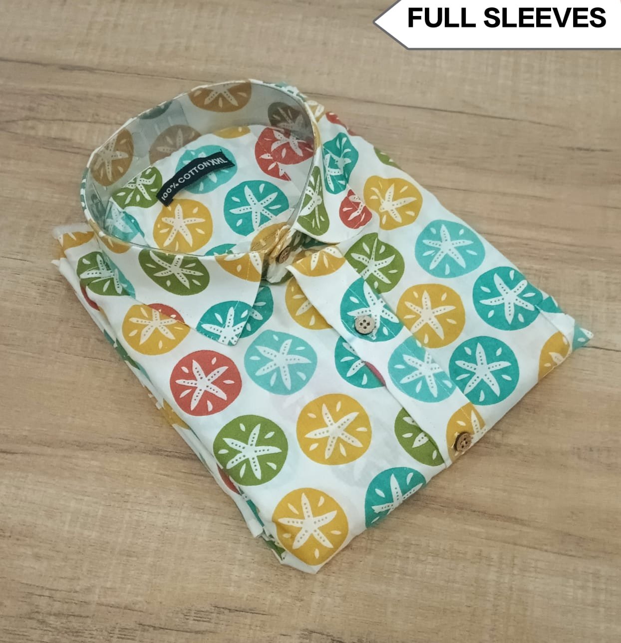 Cotton Printed Men Shirt Full Sleeve