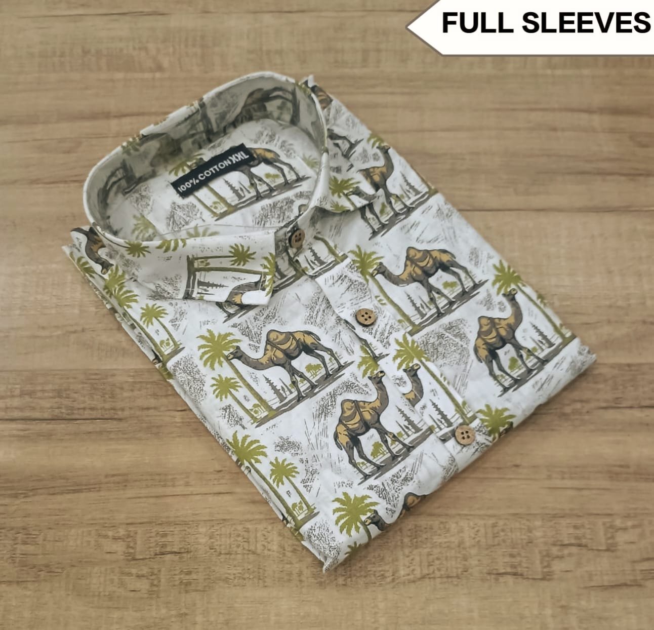 Cotton Printed Men Shirt Full Sleeve