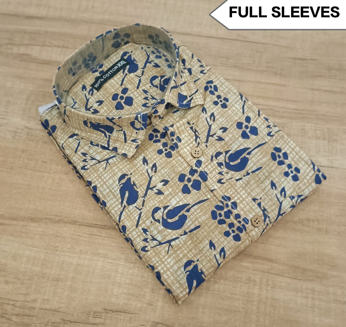 Cotton Printed Men Shirt Full Sleeve