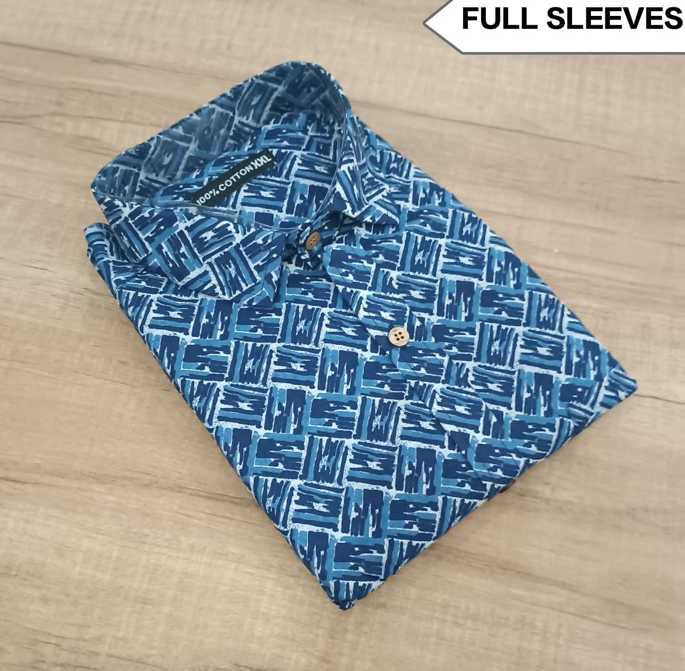 Cotton Printed Men Shirt Full Sleeve