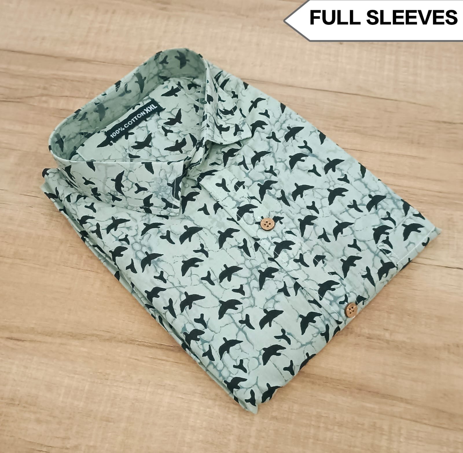 Cotton Printed Men Shirt Full Sleeve