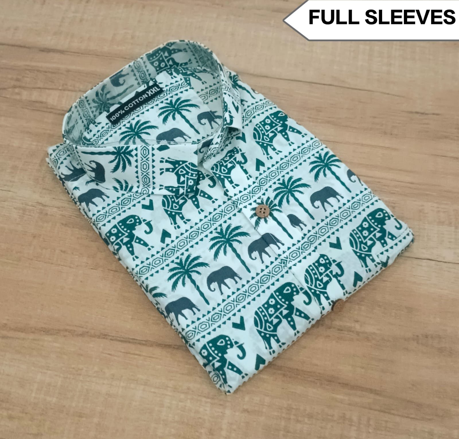 Cotton Printed Men Shirt Full Sleeve