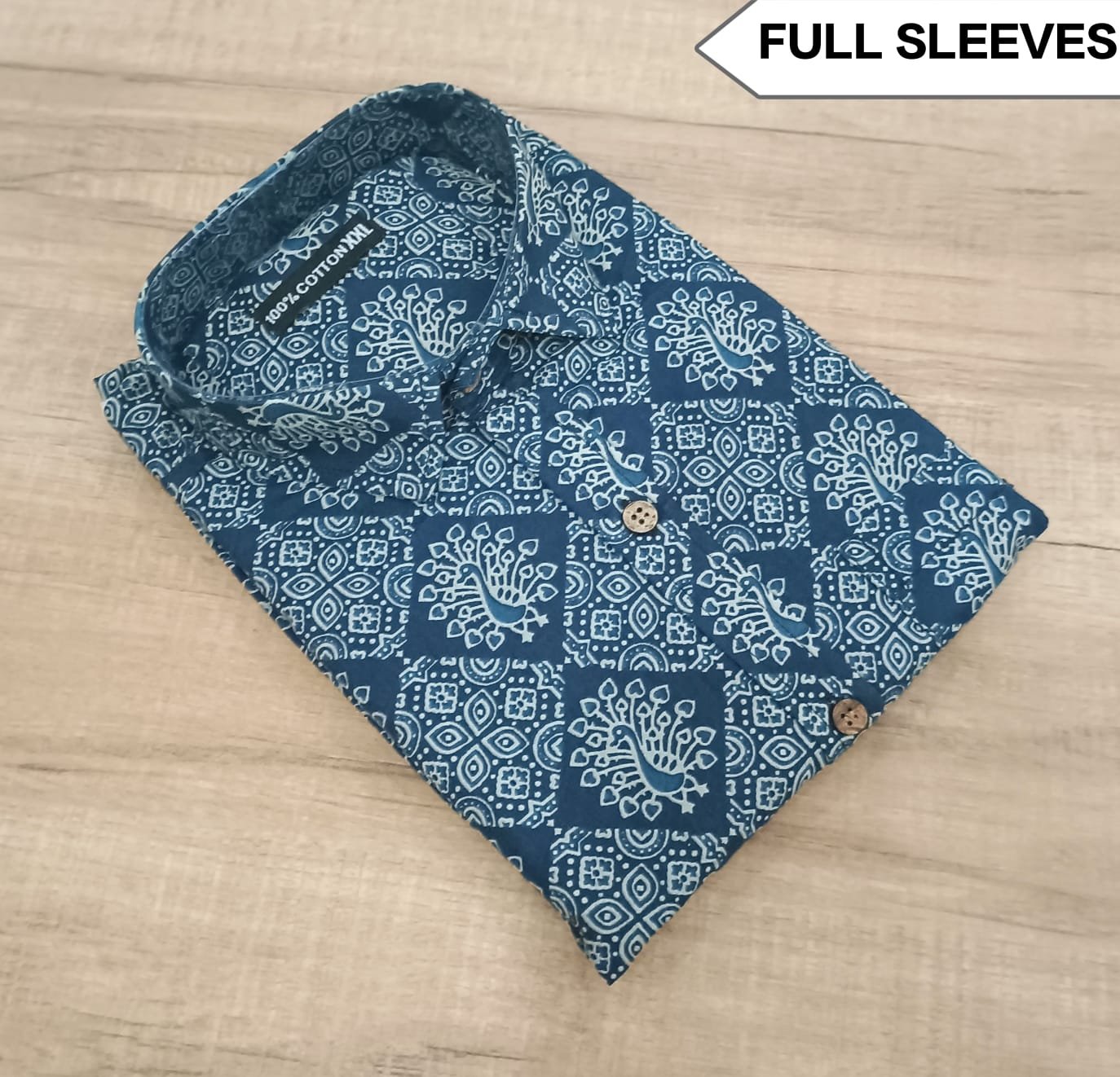 Cotton Printed Men Shirt Full Sleeve