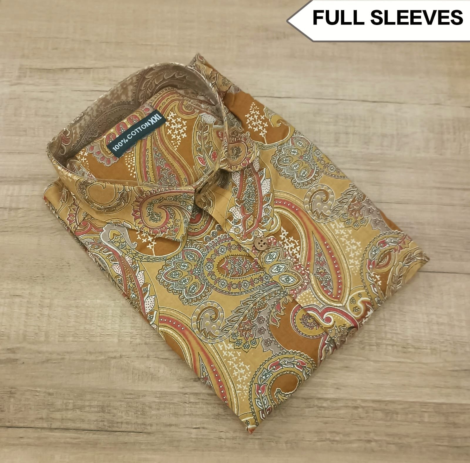 Cotton Printed Men Shirt Full Sleeve