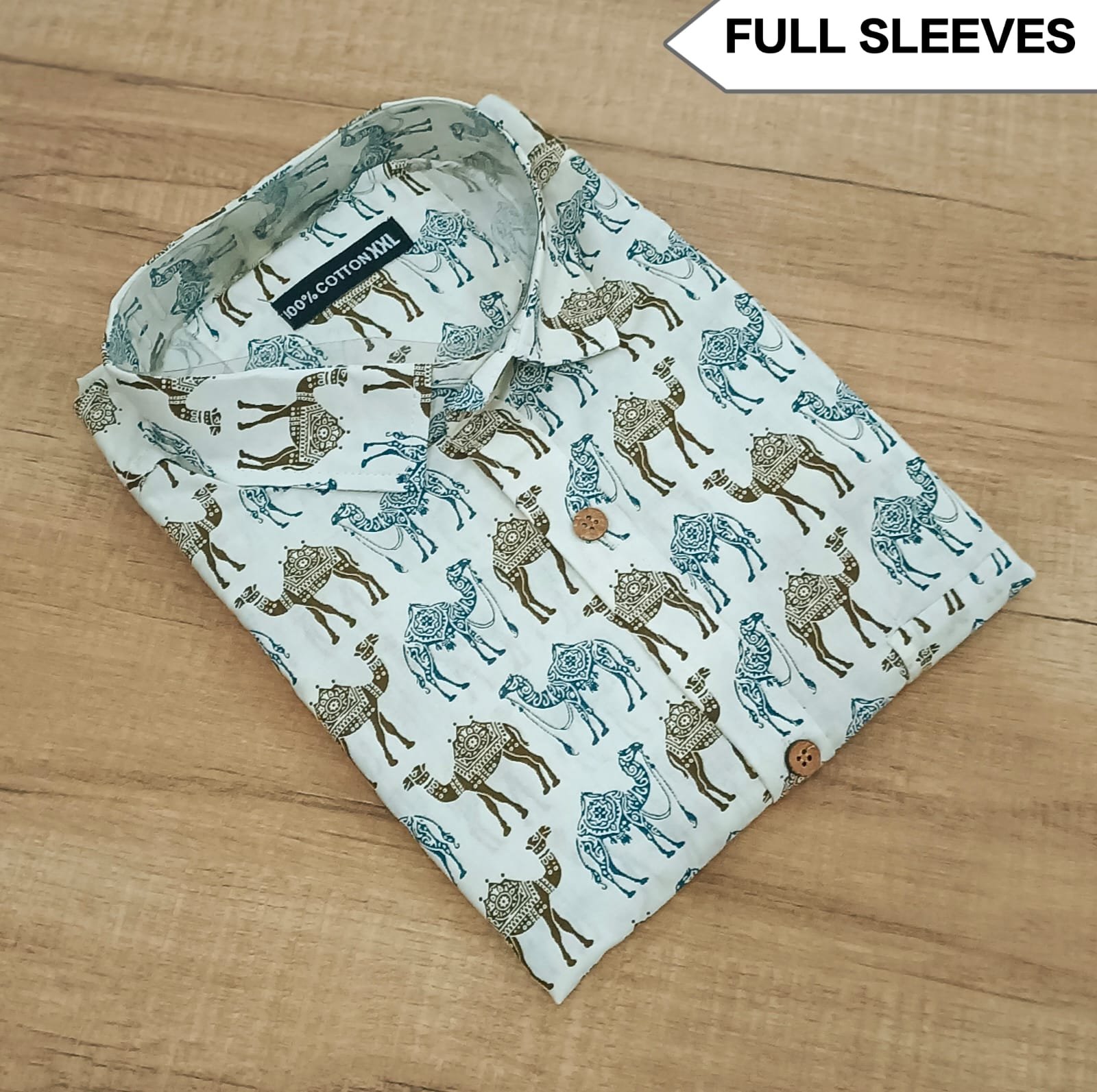 Cotton Printed Men Shirt Full Sleeve