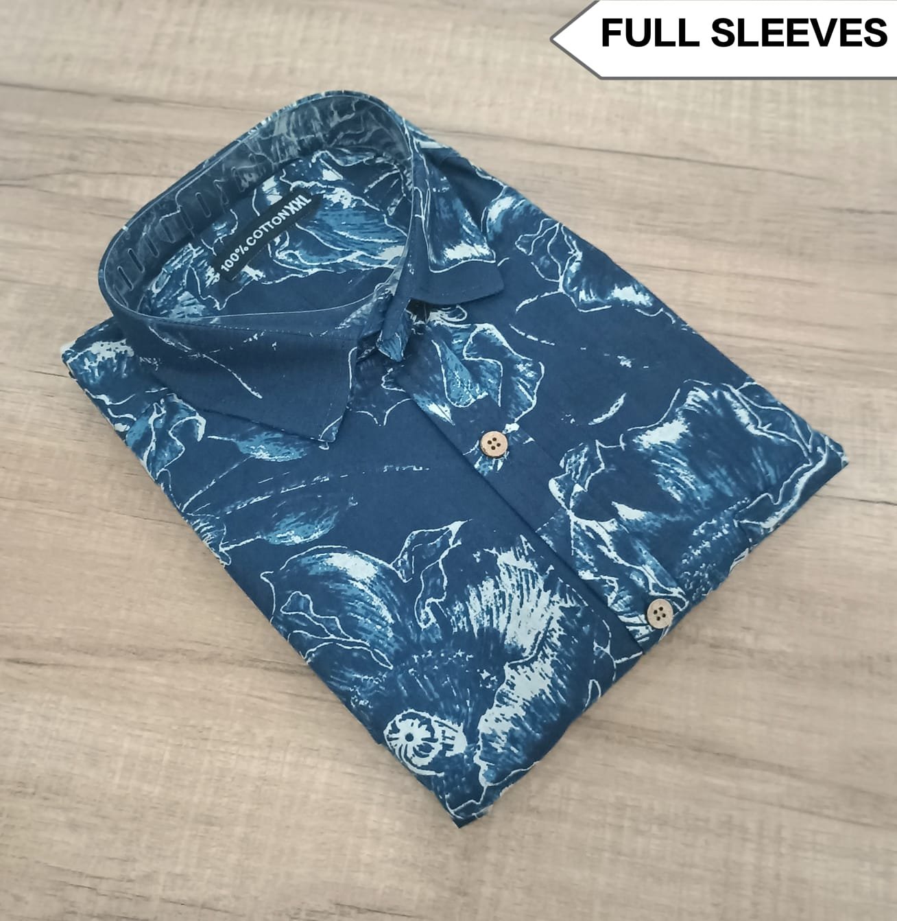 Cotton Printed Men Shirt Full Sleeve