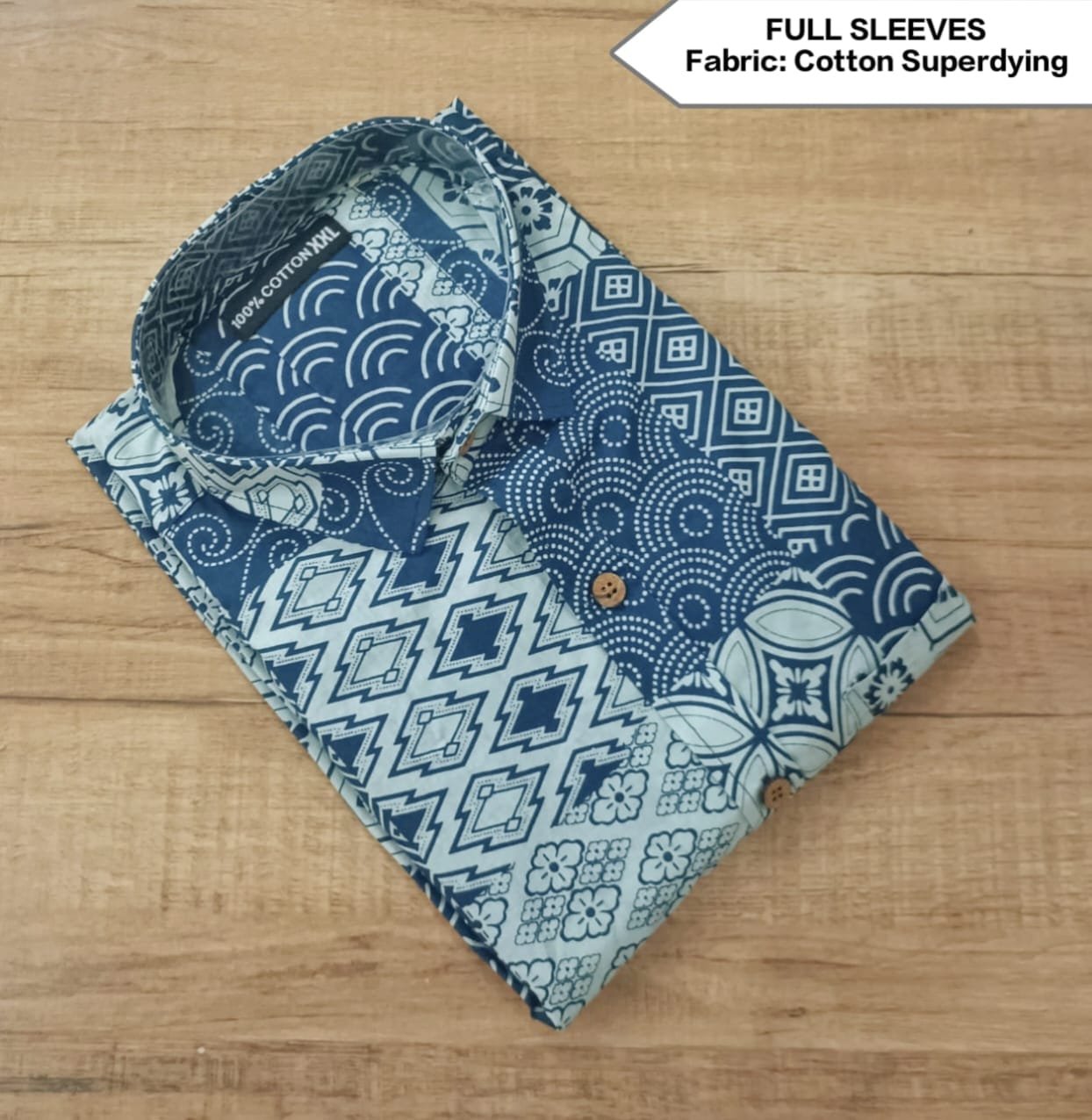 Cotton Printed Men Shirt Full Sleeve