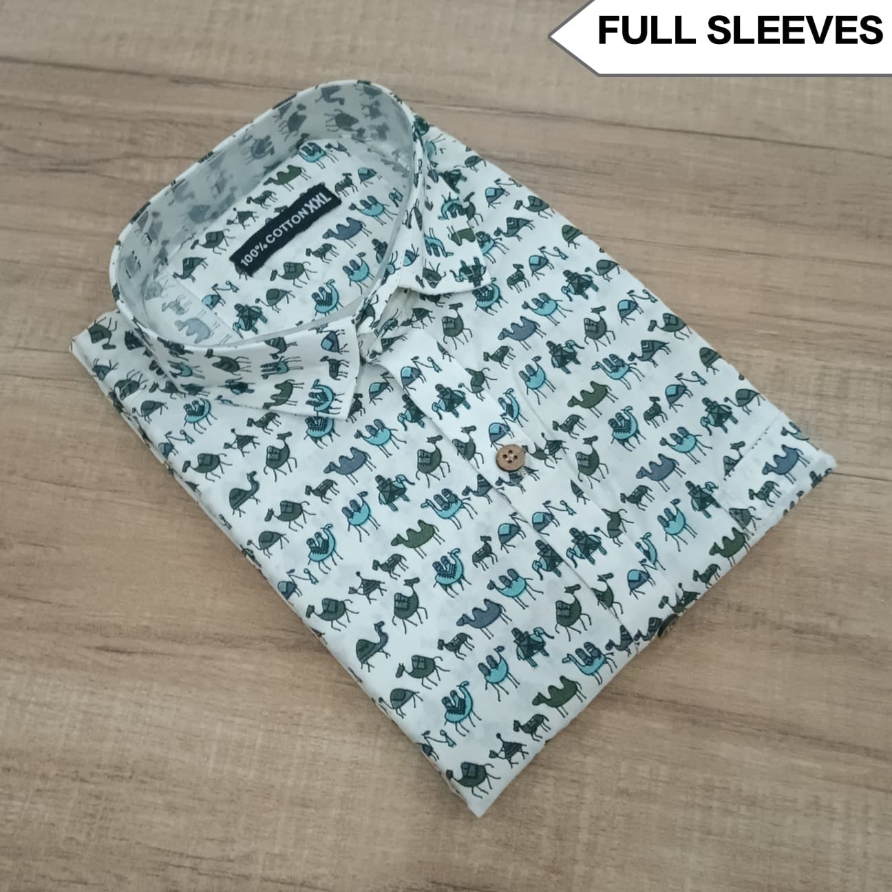 Cotton Printed Men Shirt Full Sleeve