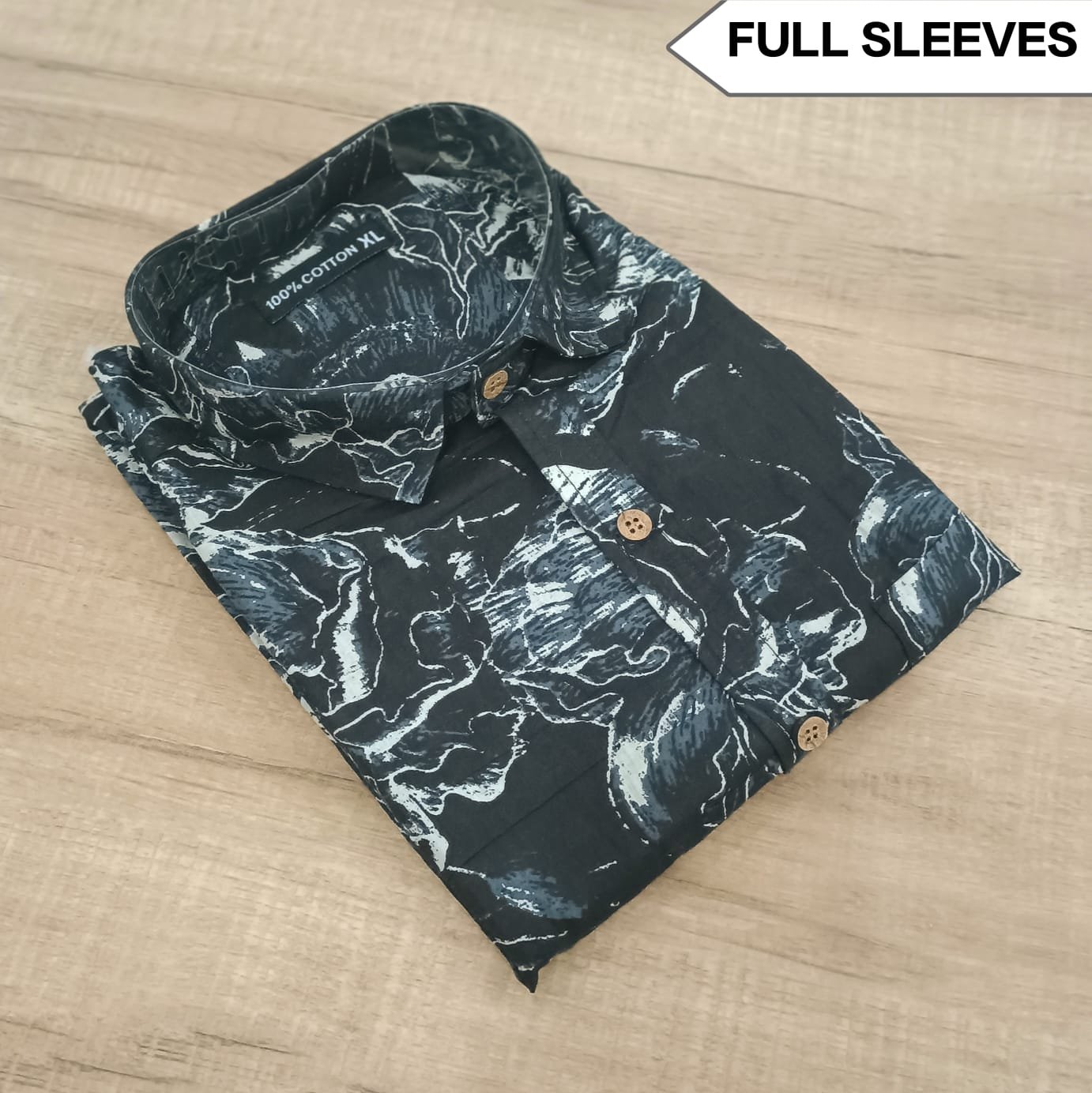 Cotton Printed Men Shirt Full Sleeve