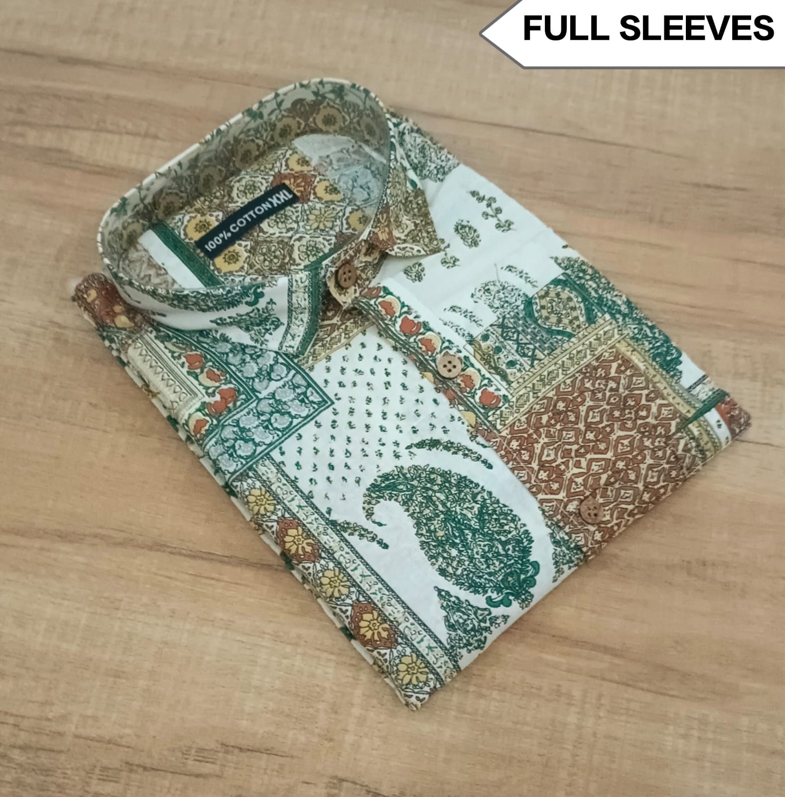 Cotton Printed Men Shirt Full Sleeve