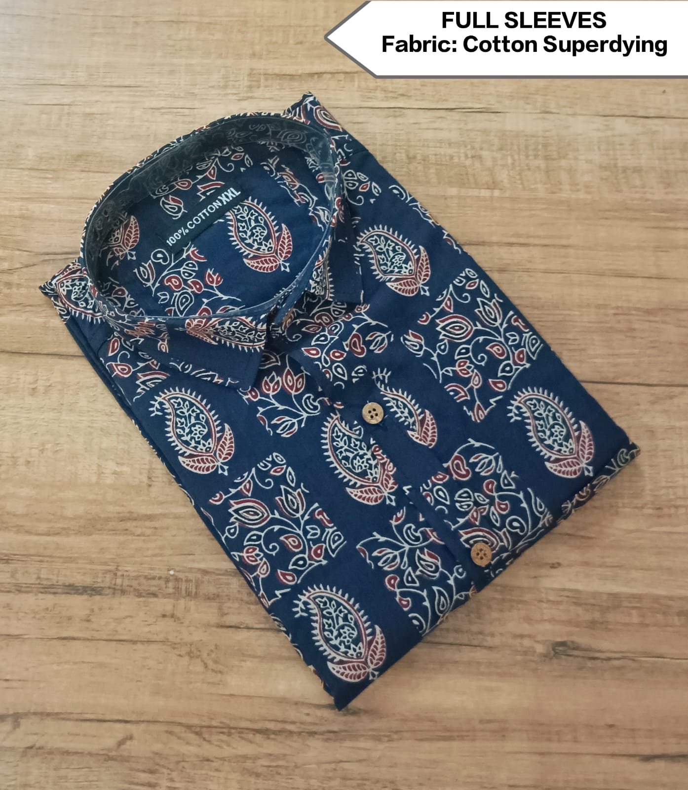 Cotton Printed Men Shirt Full Sleeve