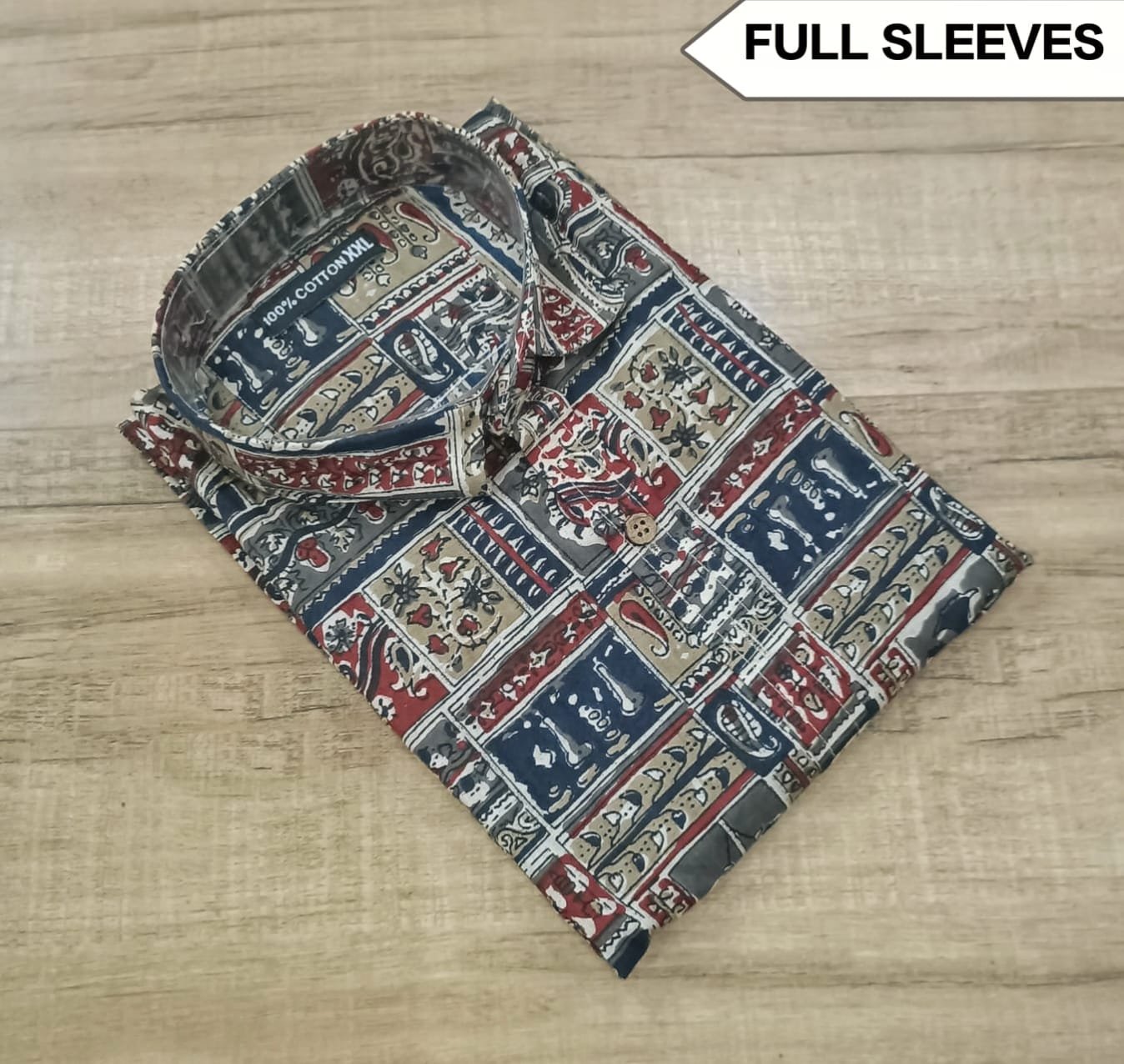 Cotton Printed Men Shirt Full Sleeve
