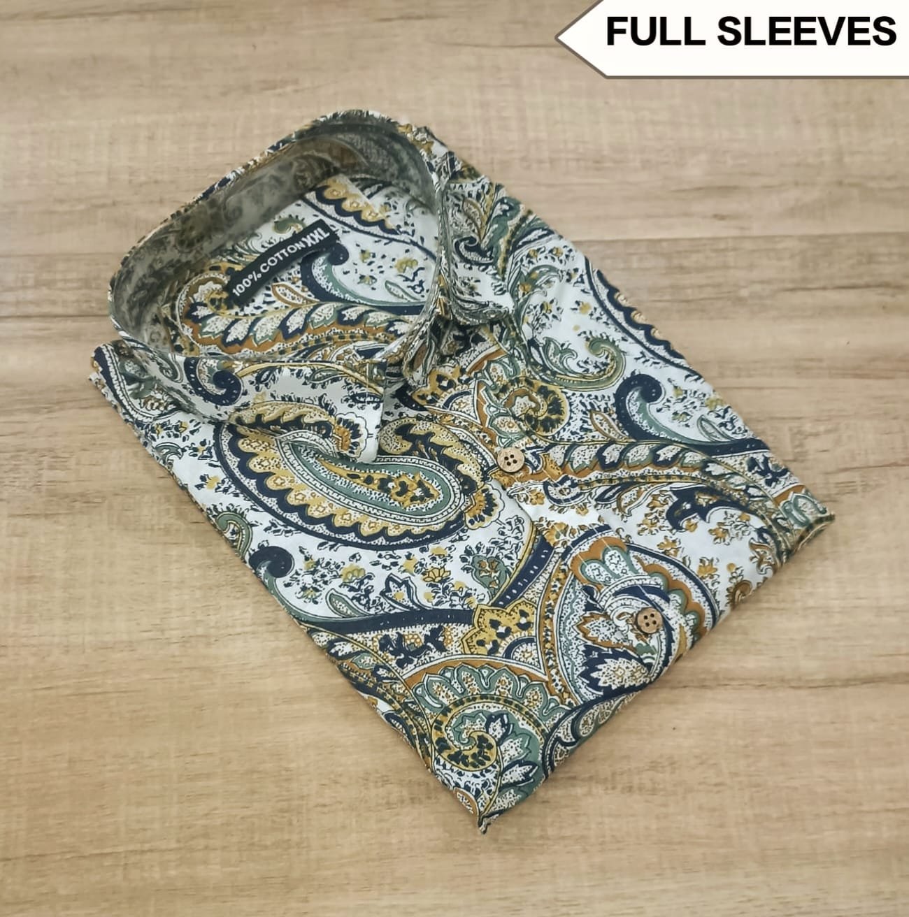 Cotton Printed Men Shirt Full Sleeve