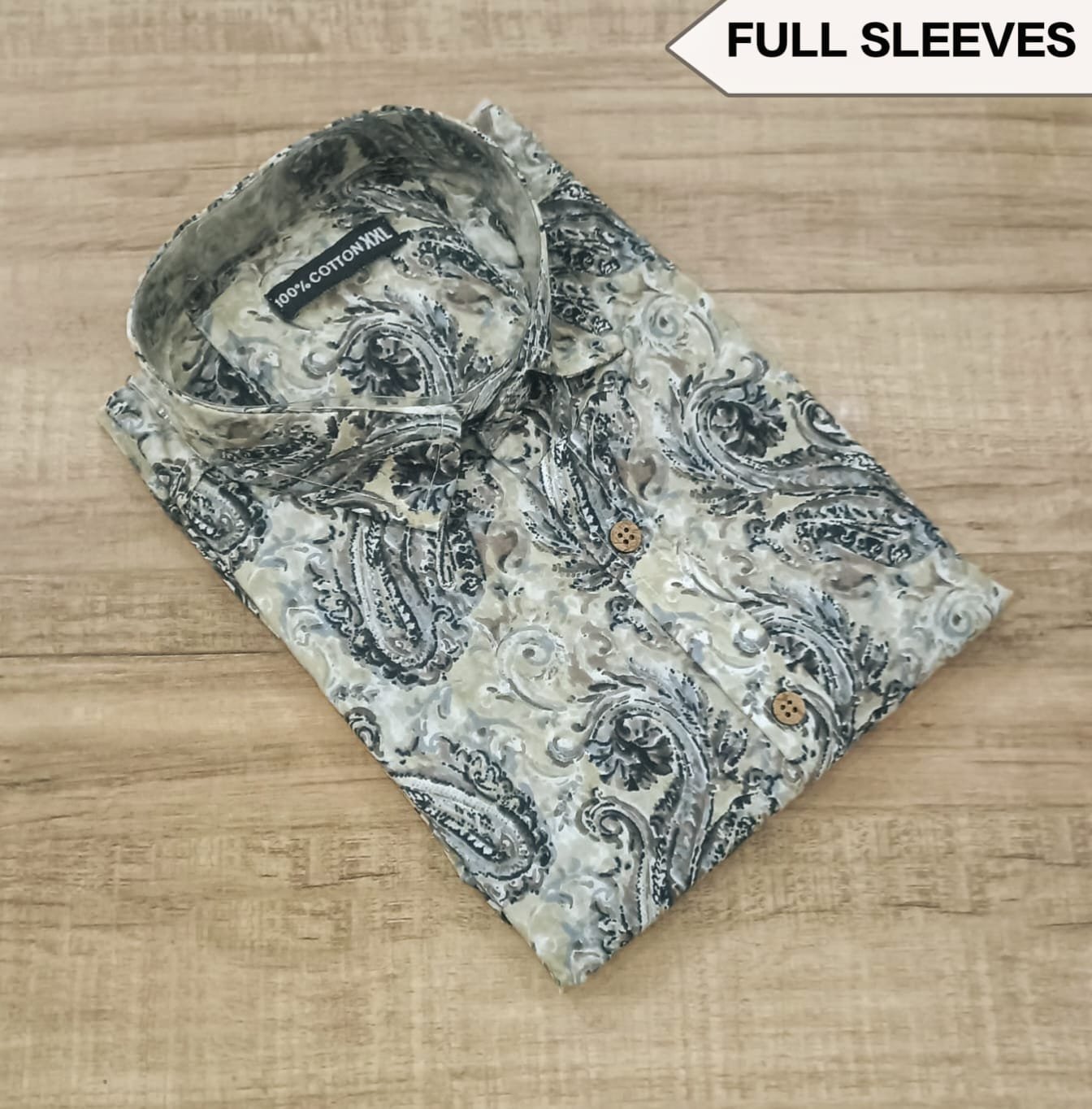 Cotton Printed Men Shirt Full Sleeve