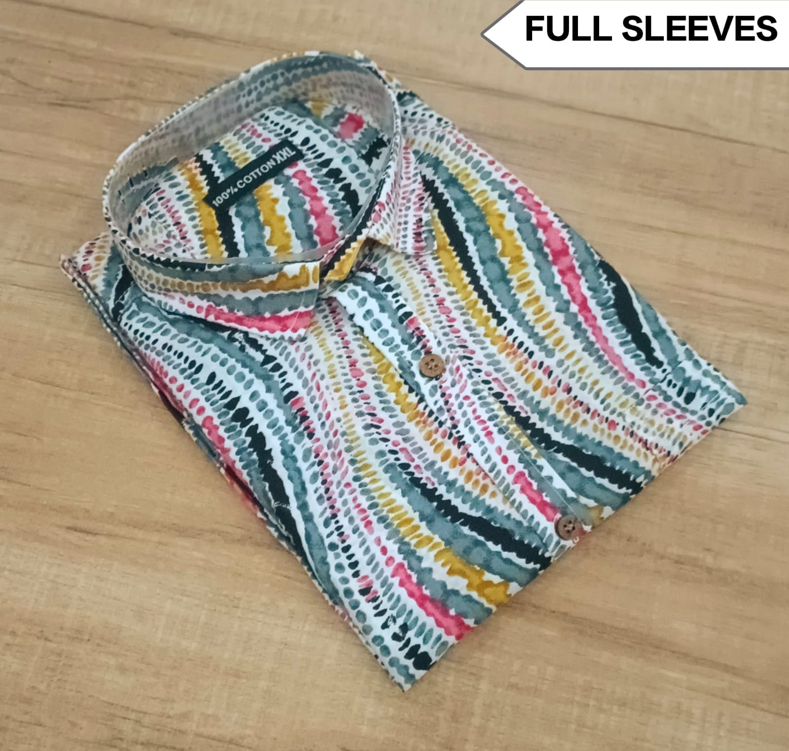 Cotton Printed Men Shirt Full Sleeve