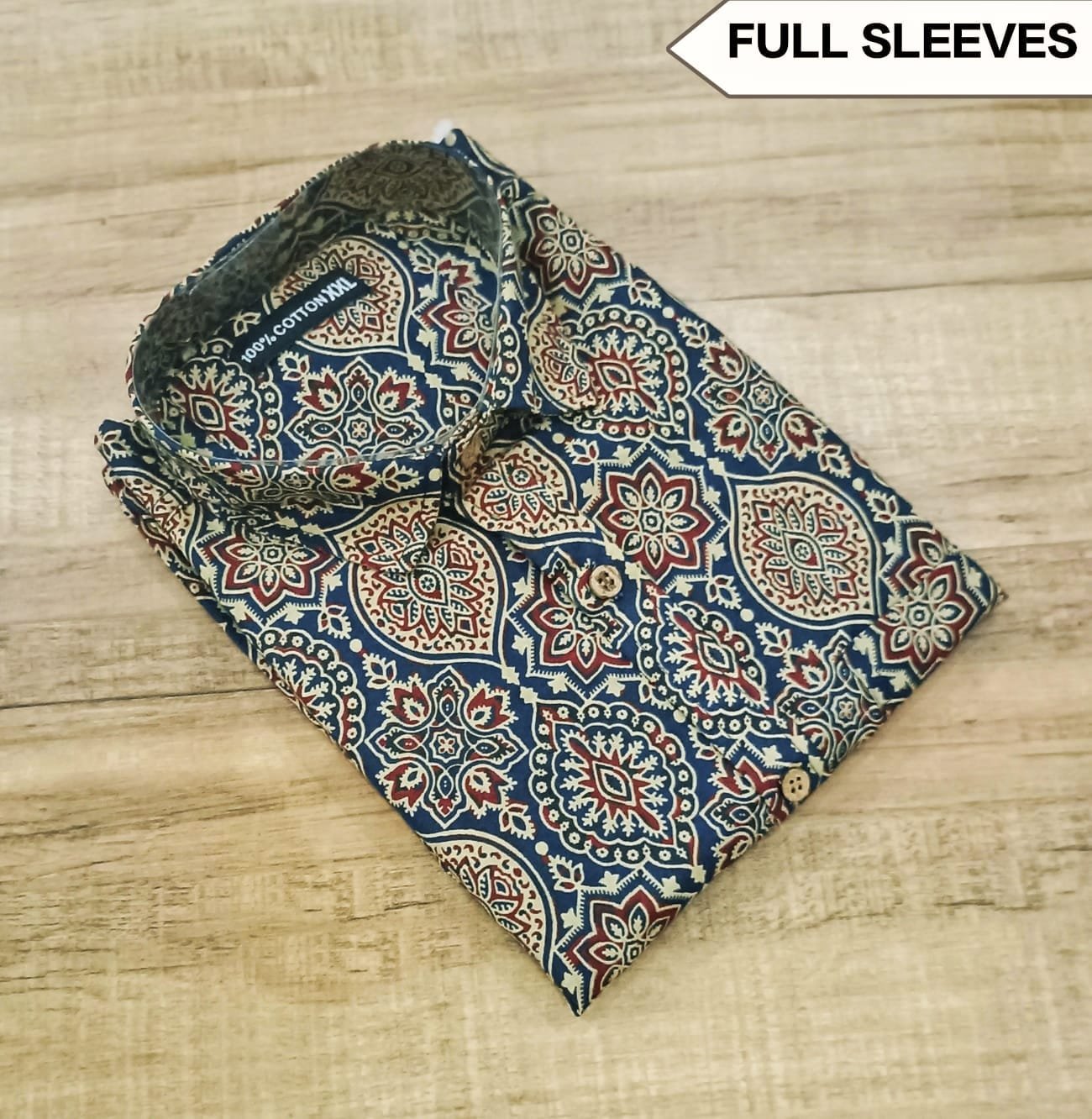 Cotton Printed Men Shirt Full Sleeve
