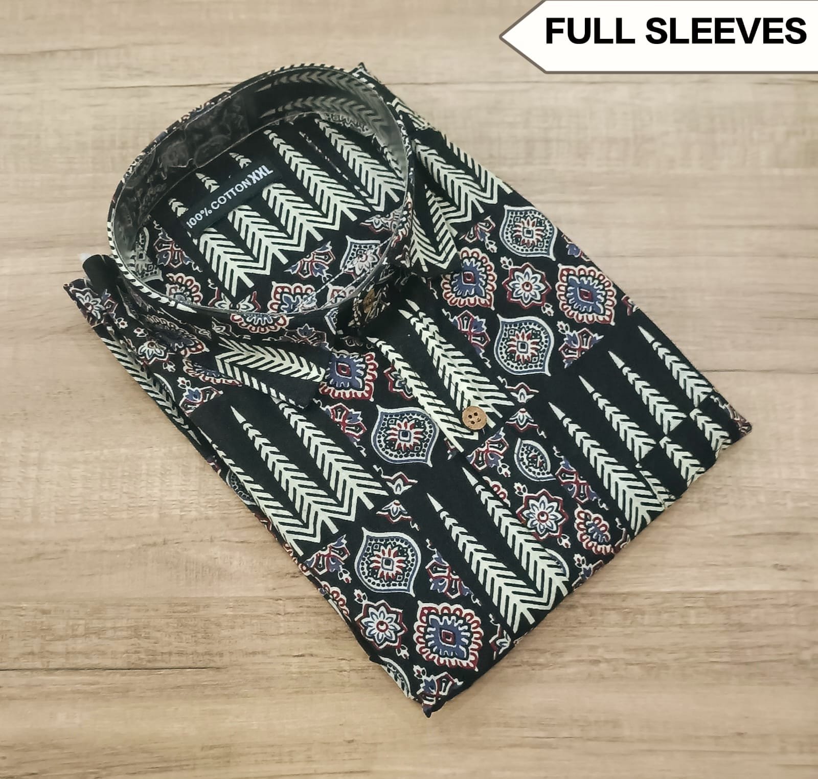 Cotton Printed Men Shirt Full Sleeve