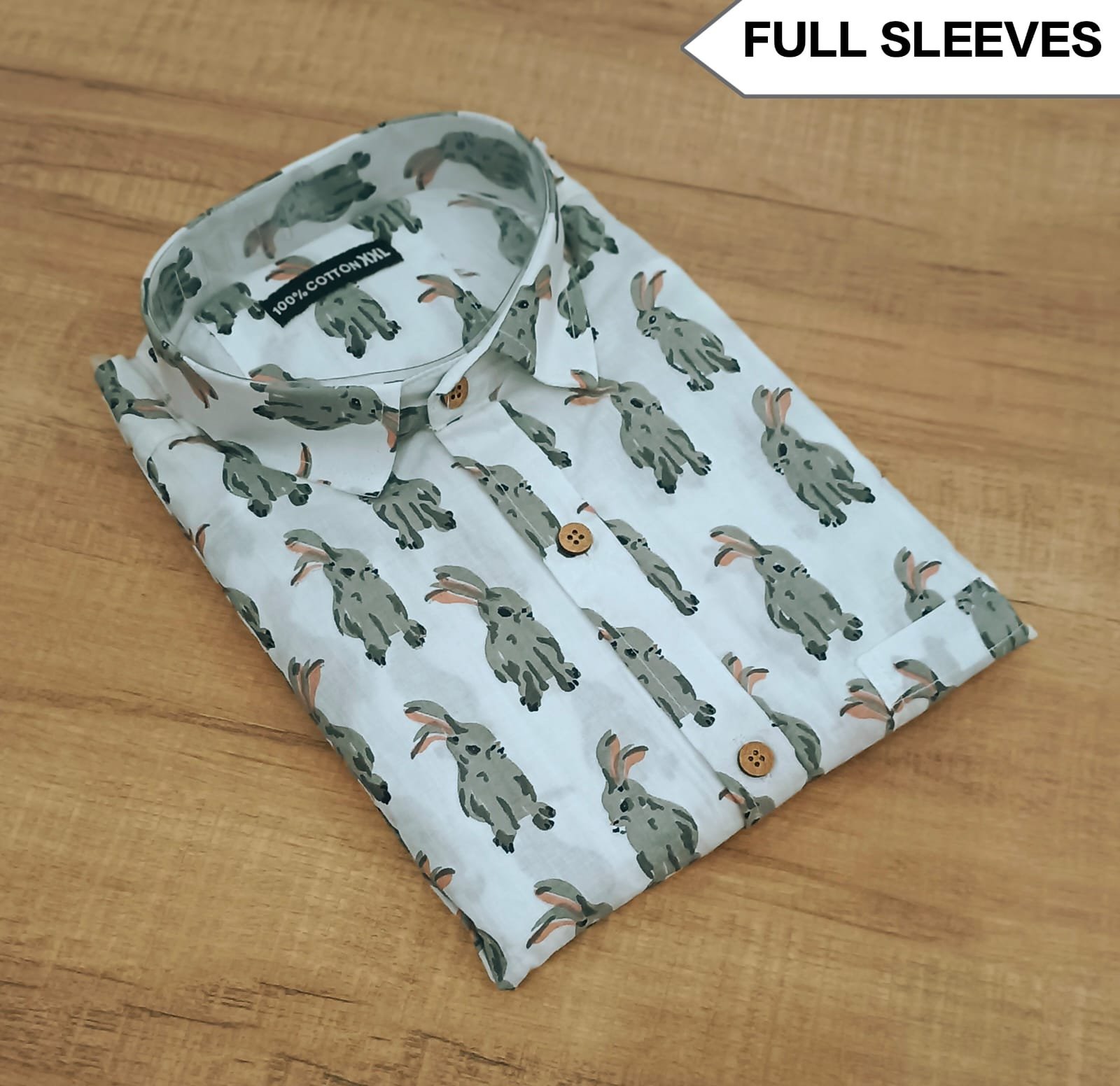 Cotton Printed Men Shirt Full Sleeve