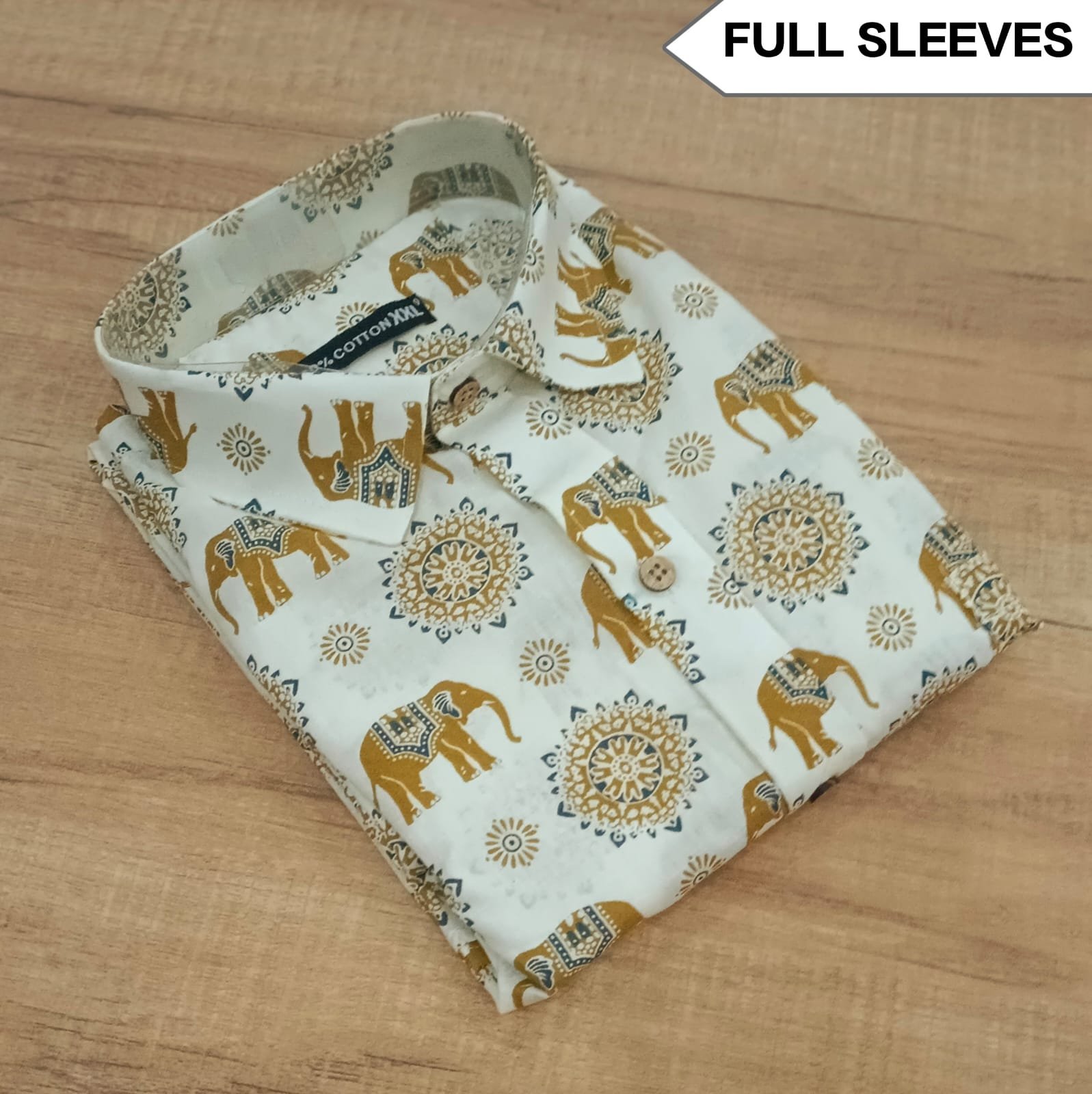 Cotton Printed Men Shirt Full Sleeve
