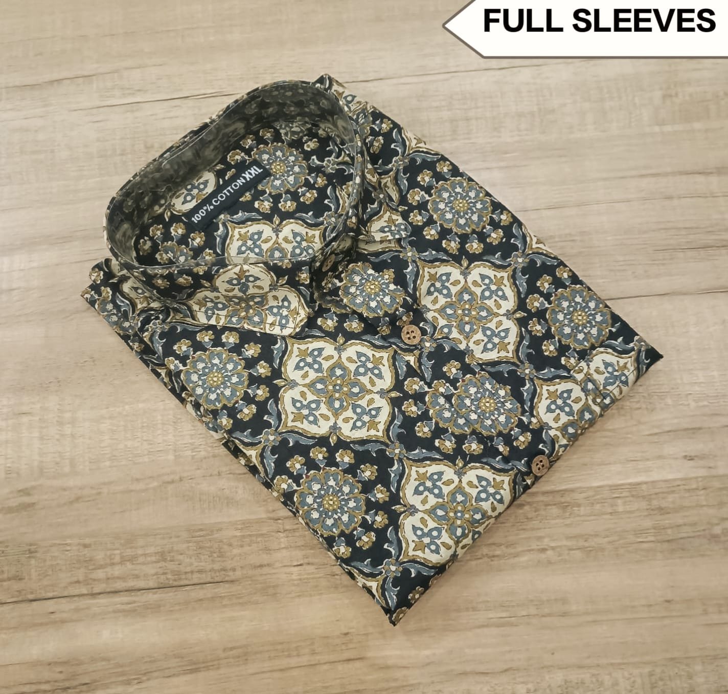 Cotton Printed Men Shirt Full Sleeve