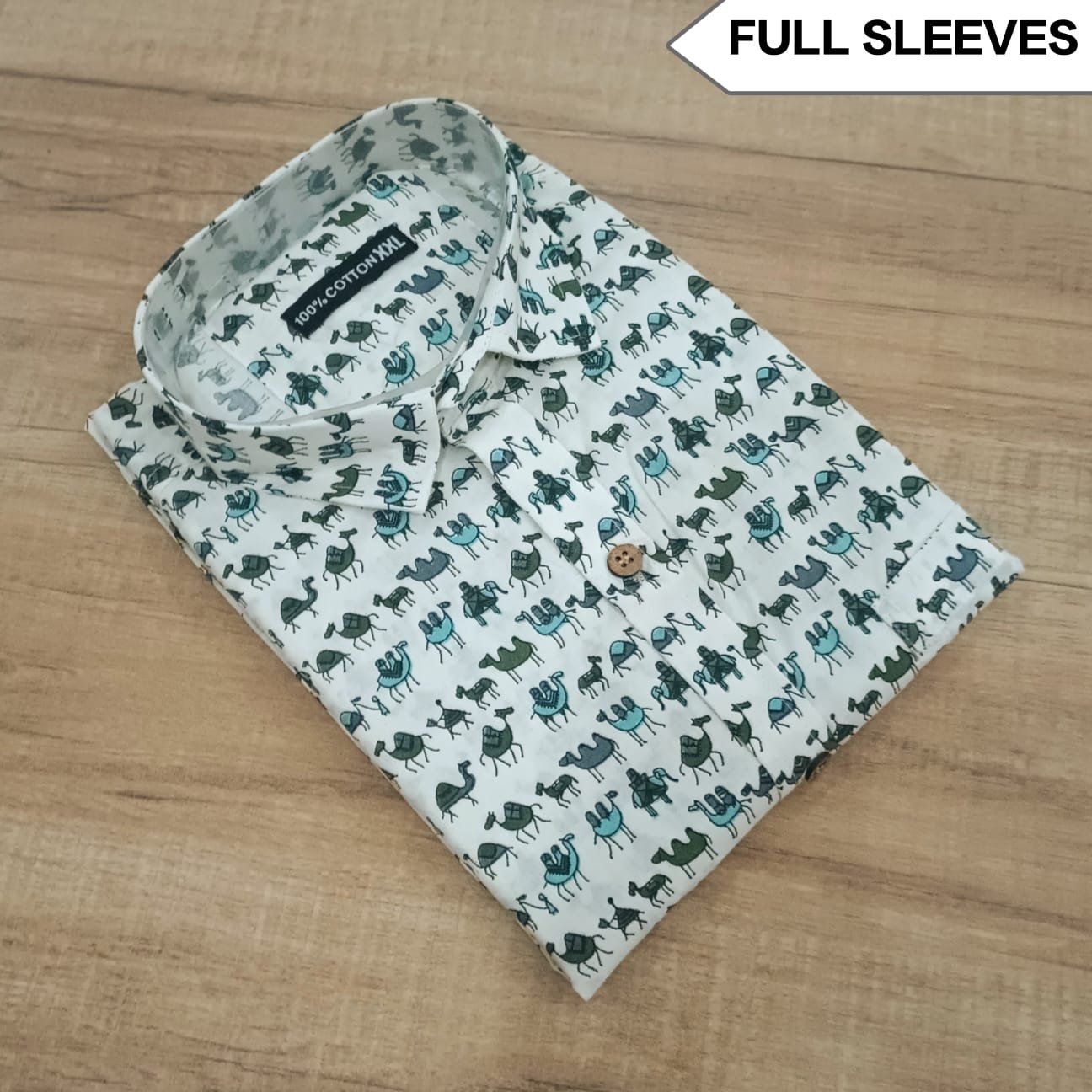 Cotton Printed Men Shirt Full Sleeve
