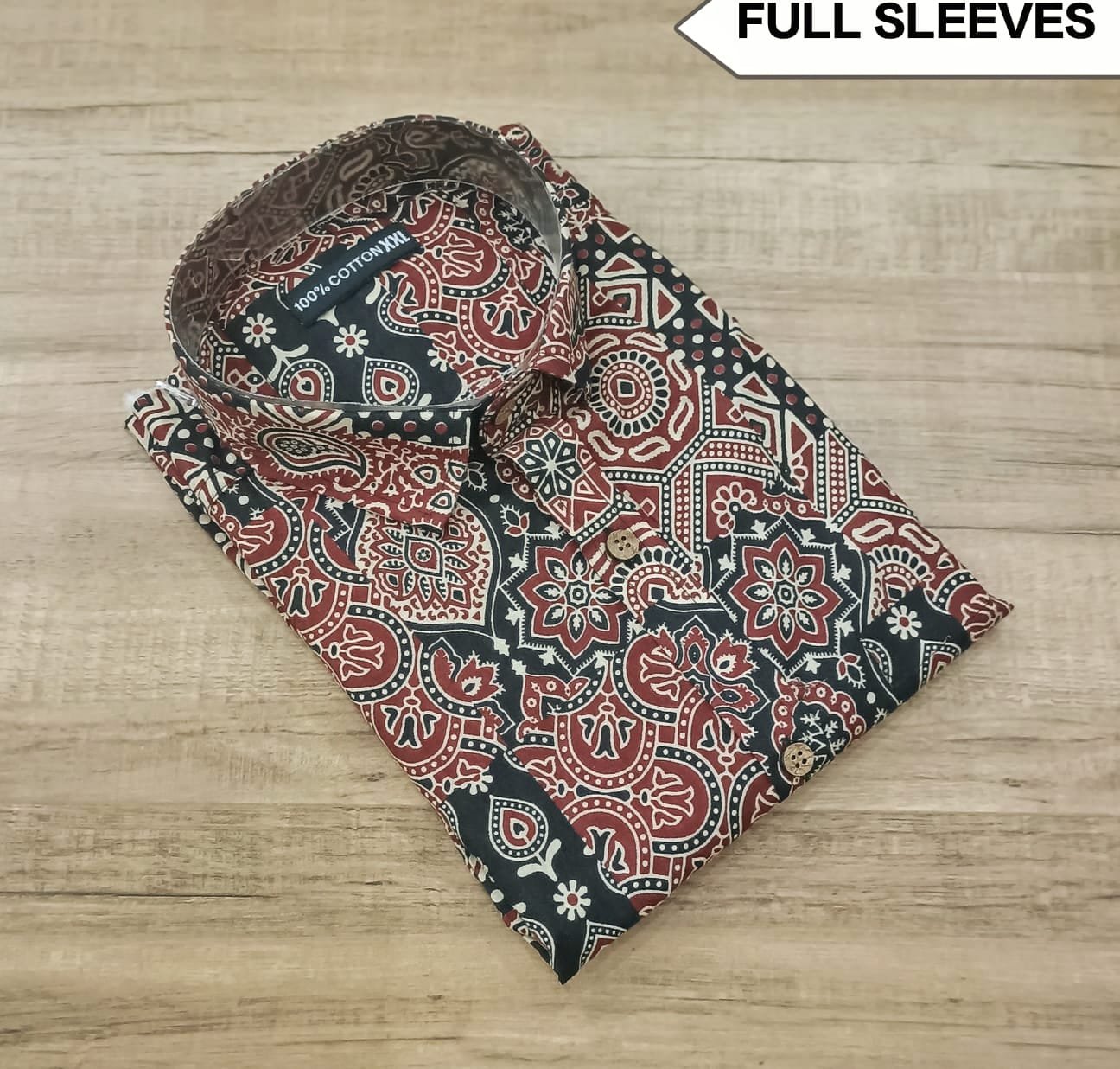 Cotton Printed Men Shirt Full Sleeve