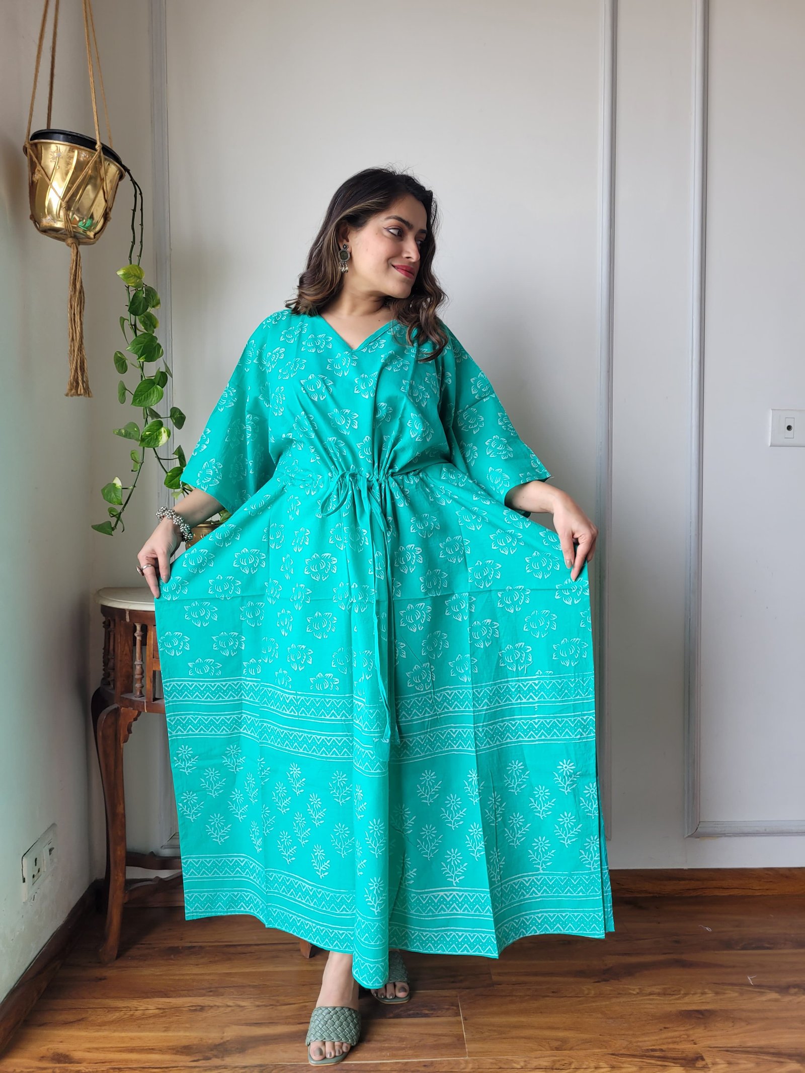 Cotton Printed Long Kaftan