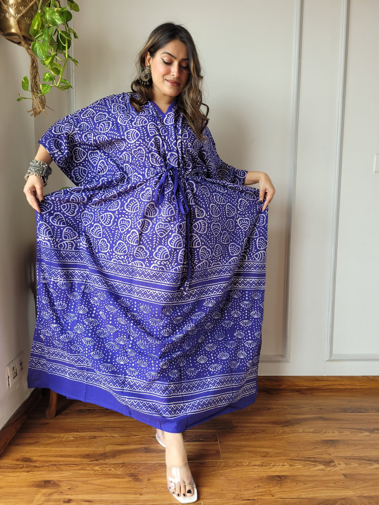 Cotton Printed Long Kaftan