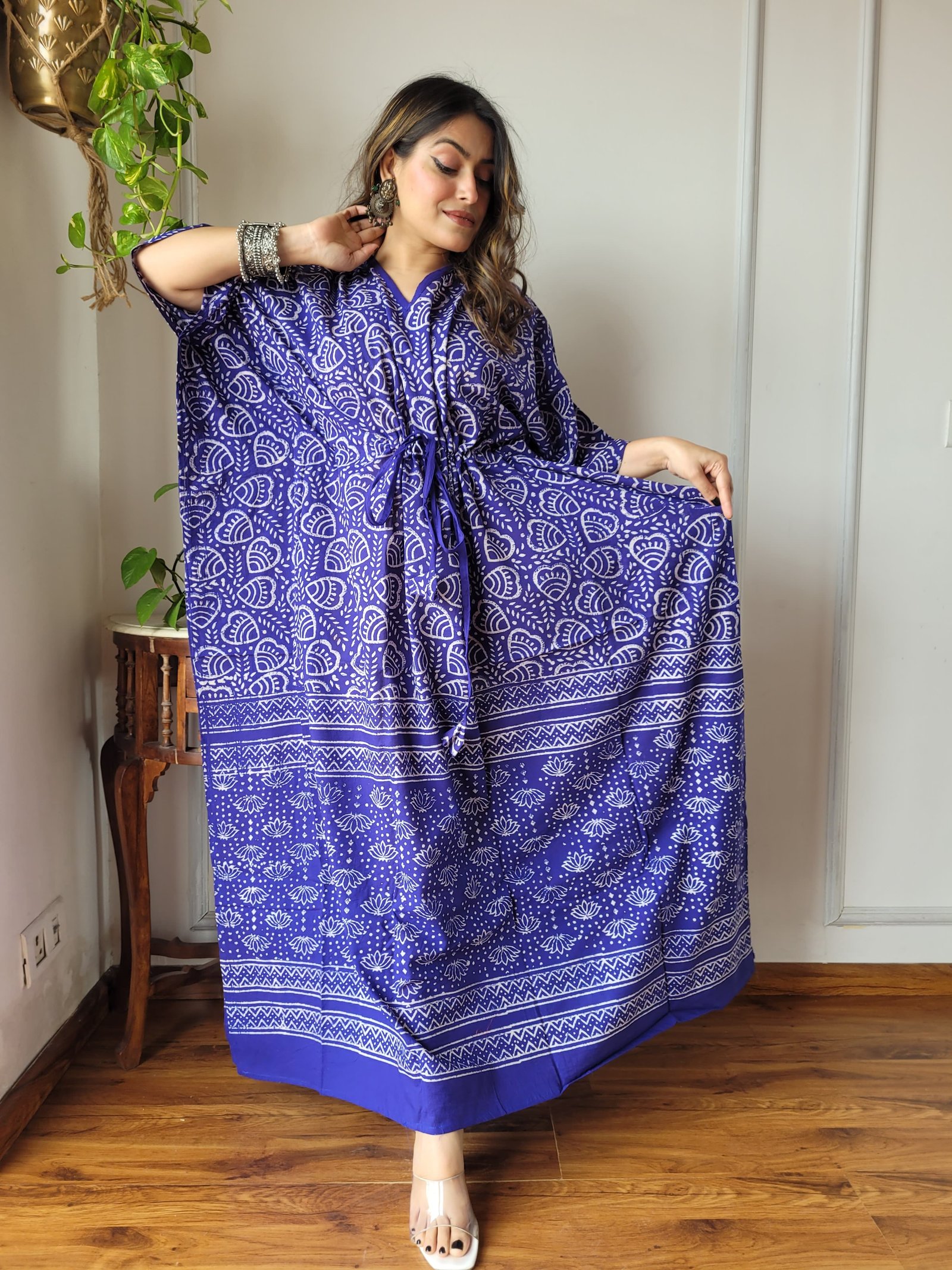 Cotton Printed Long Kaftan