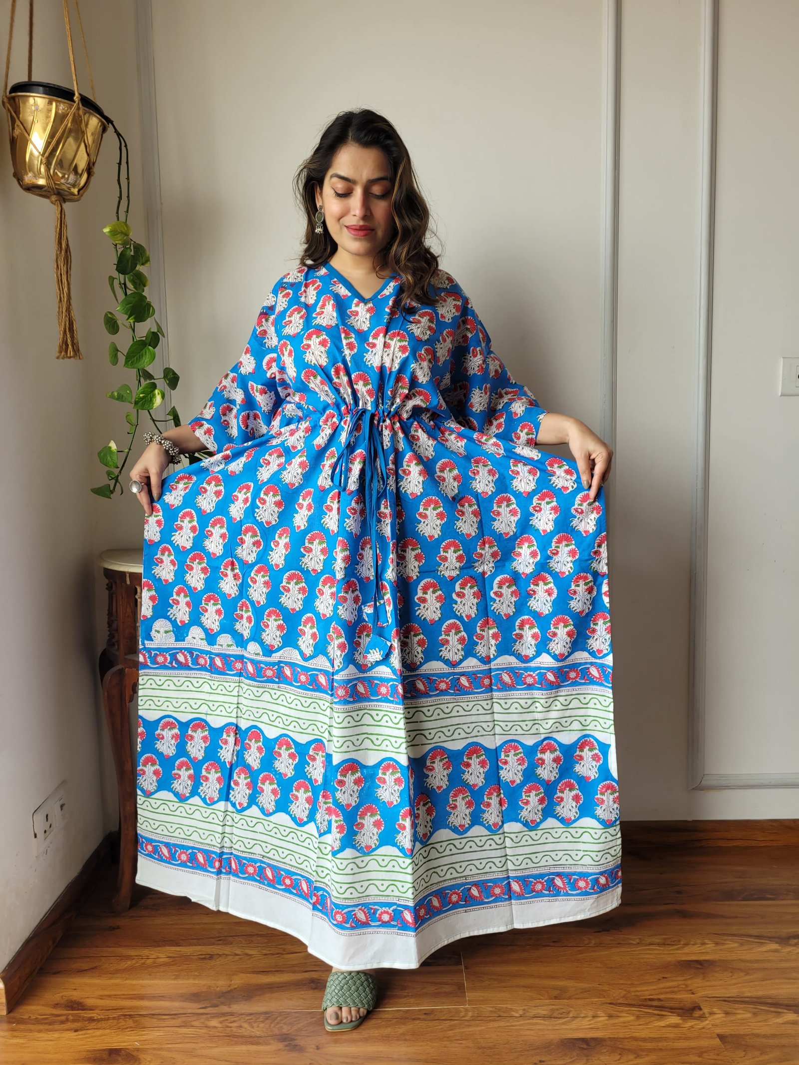 Cotton Printed Long Kaftan