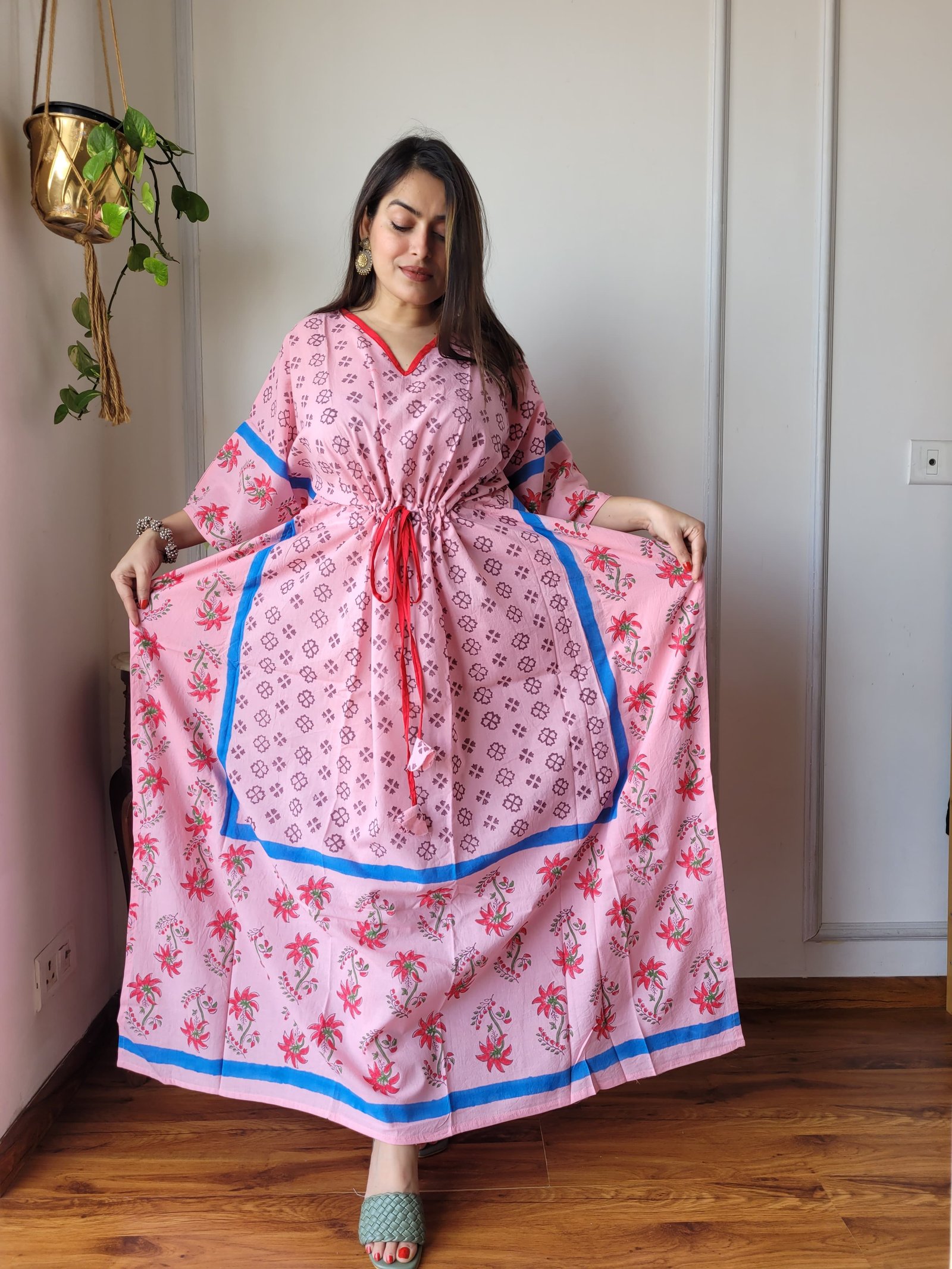 Cotton Printed Long Kaftan