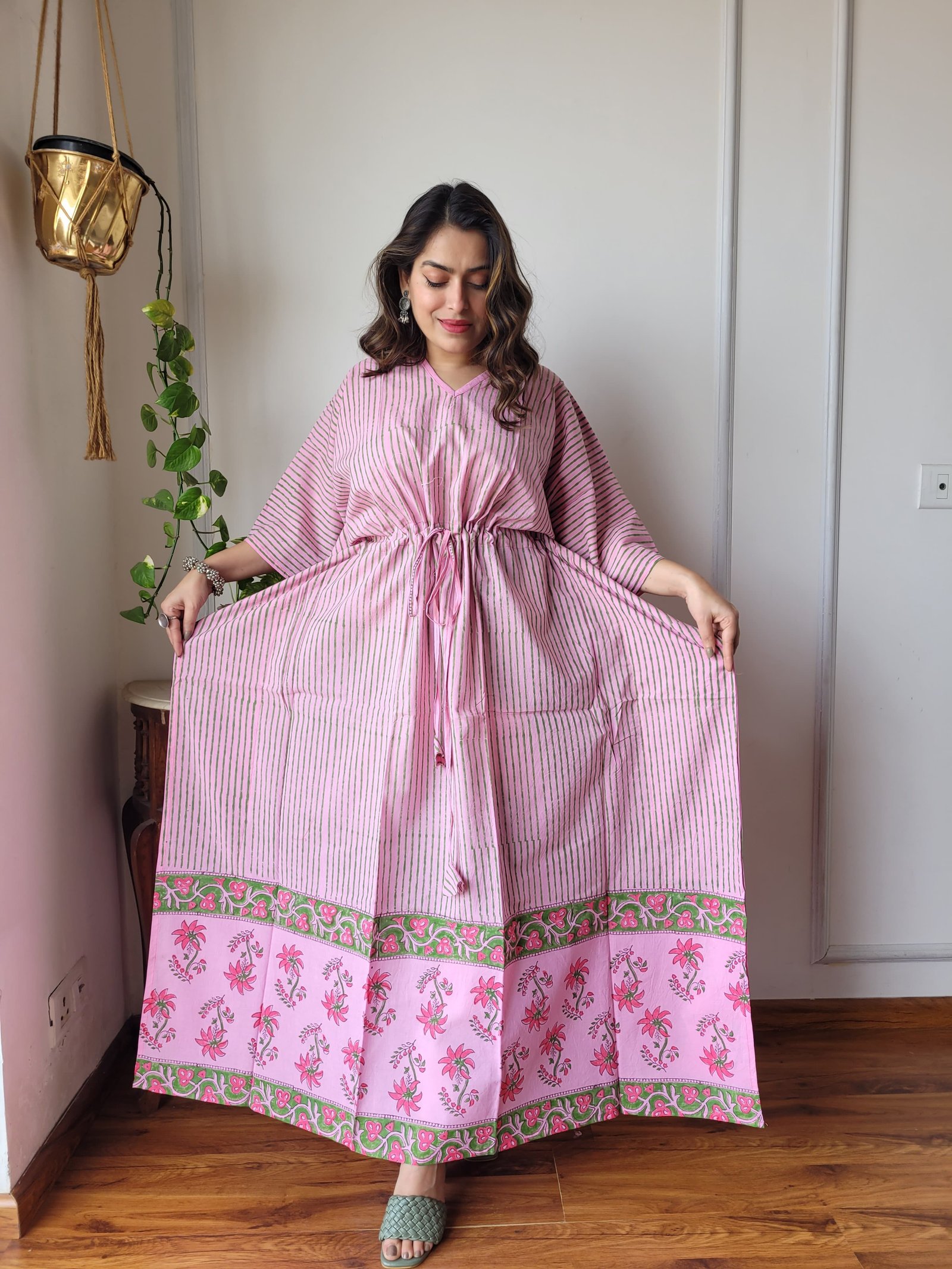Cotton Printed Long Kaftan