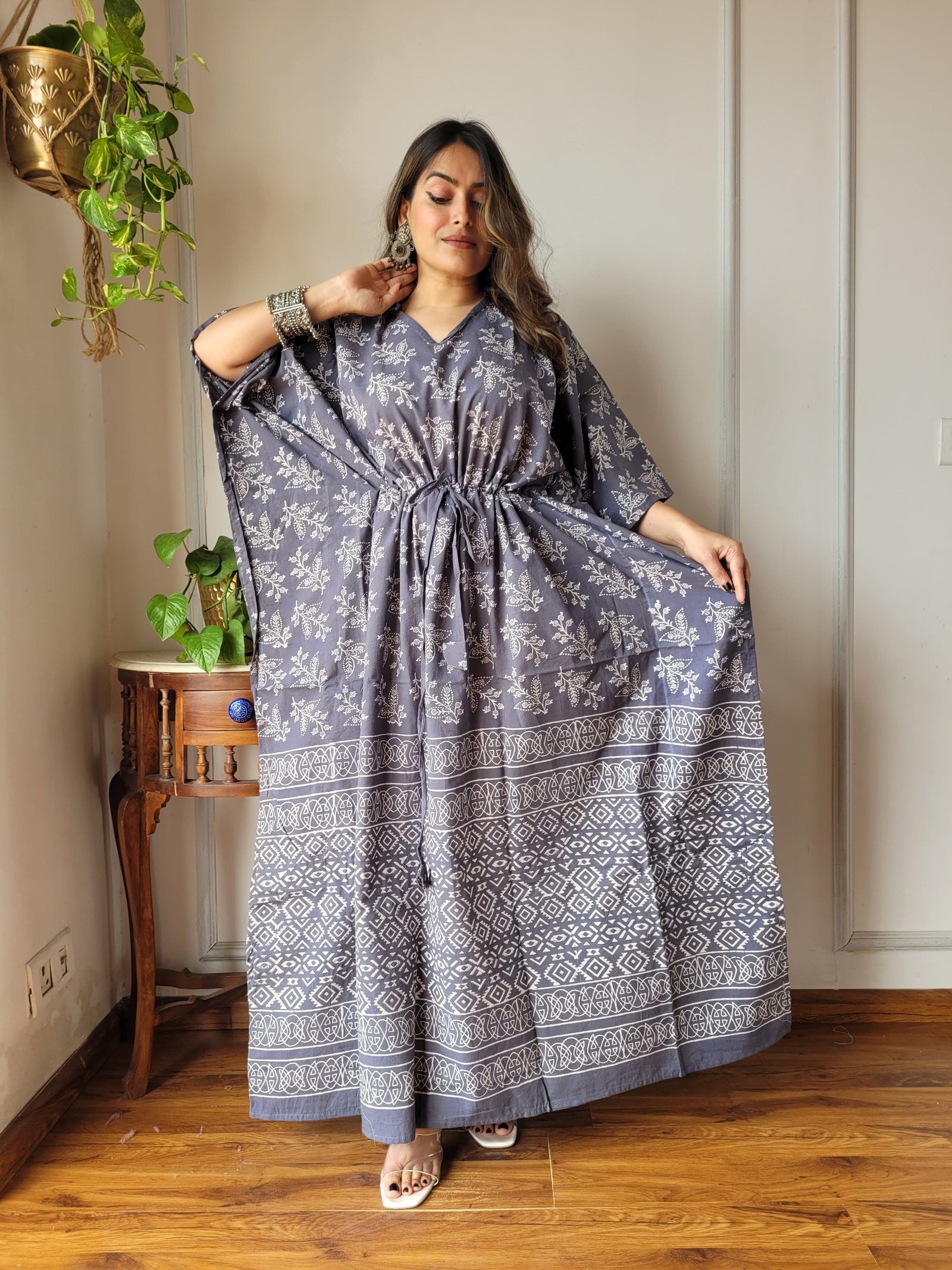 Cotton Printed Long Kaftan