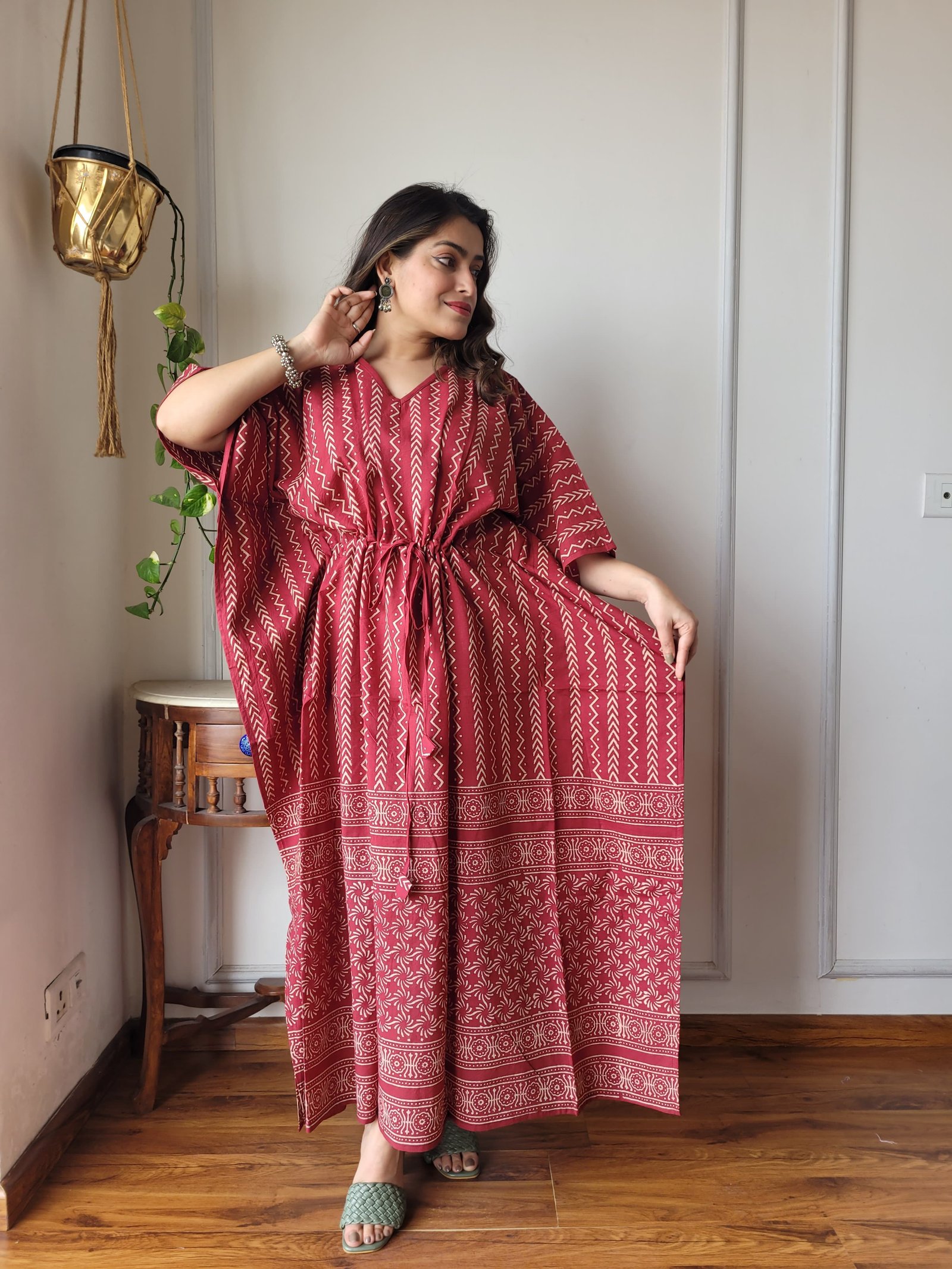 Cotton Printed Long Kaftan