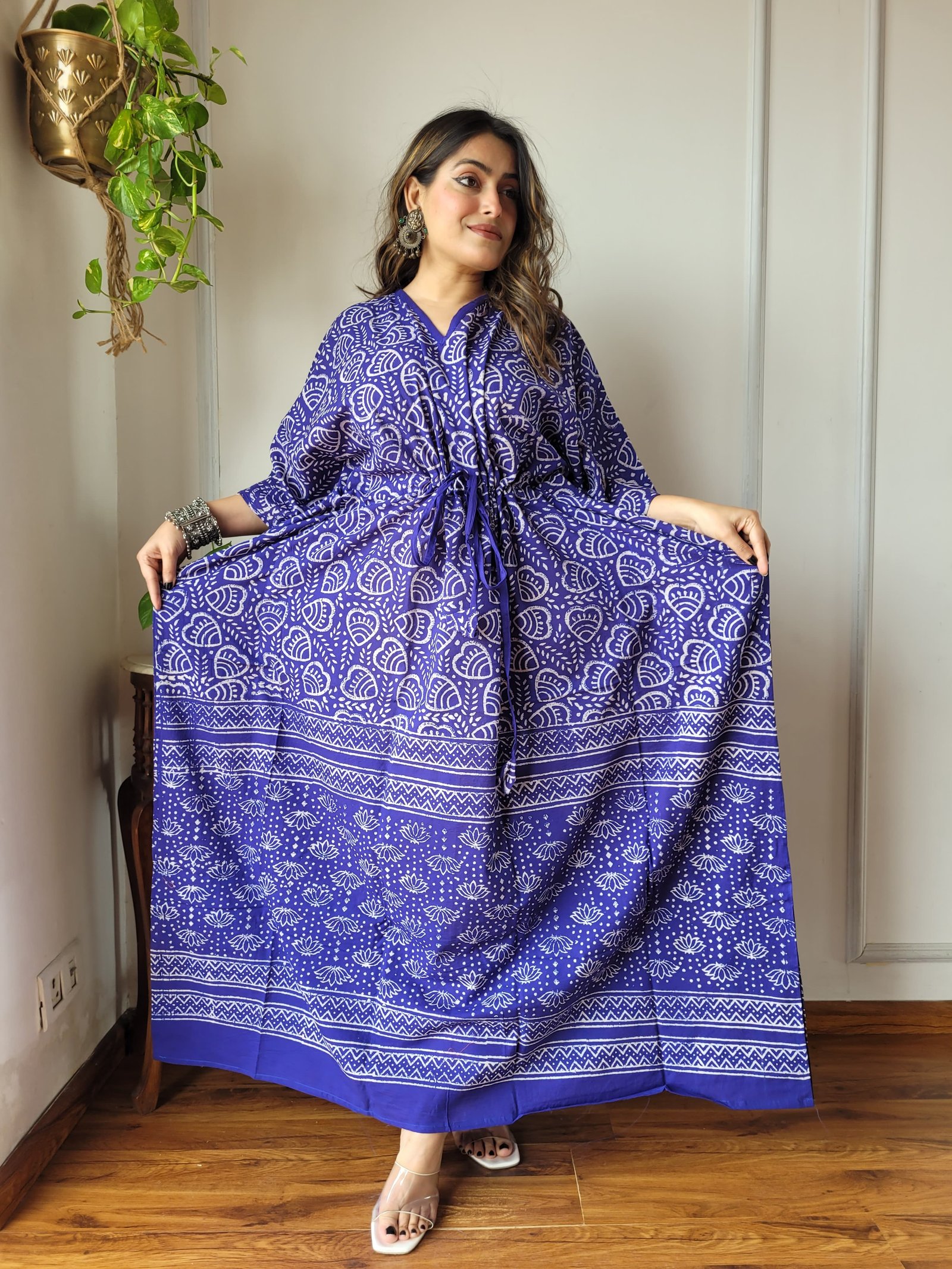 Cotton Printed Long Kaftan