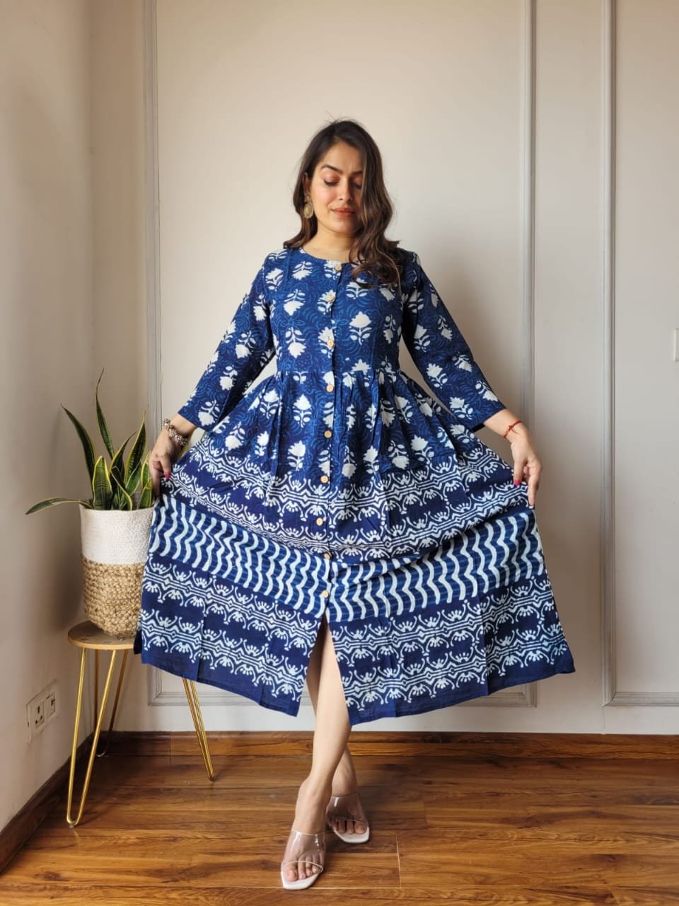 Cotton Printed One Piece Dress