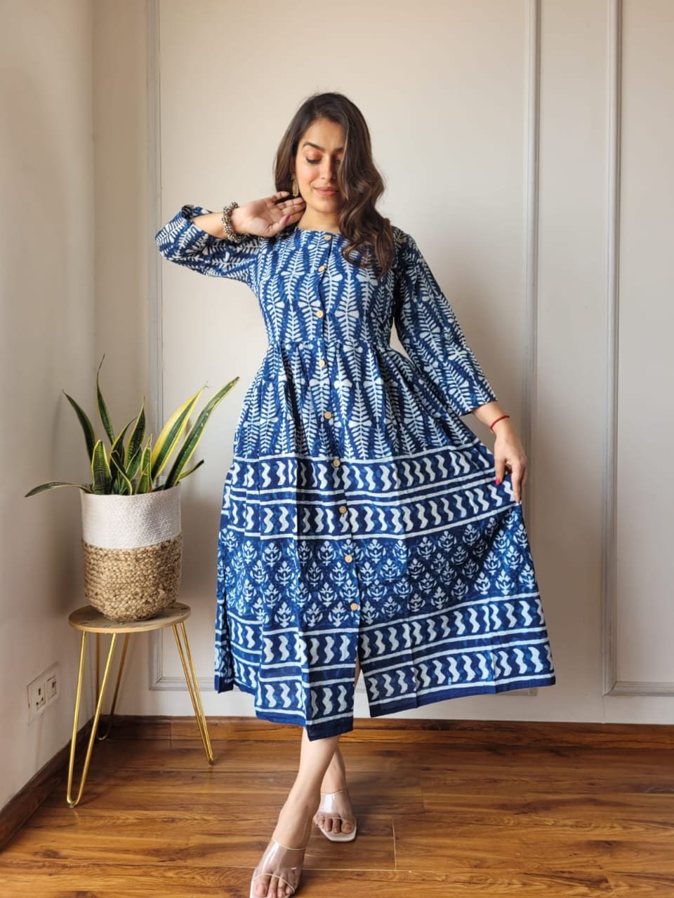 Cotton Printed One Piece Dress