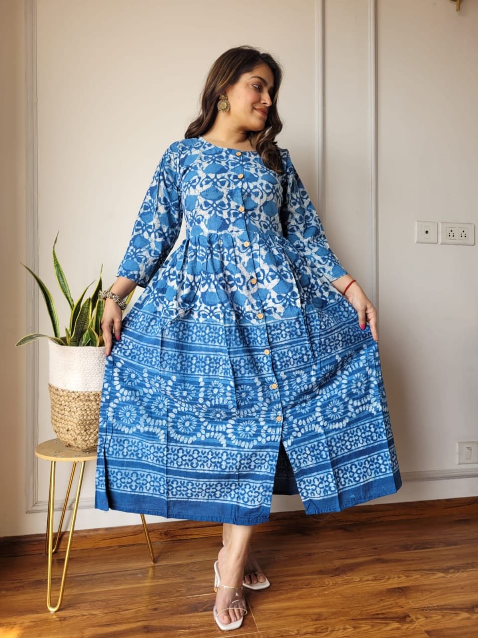 Cotton Printed One Piece Dress