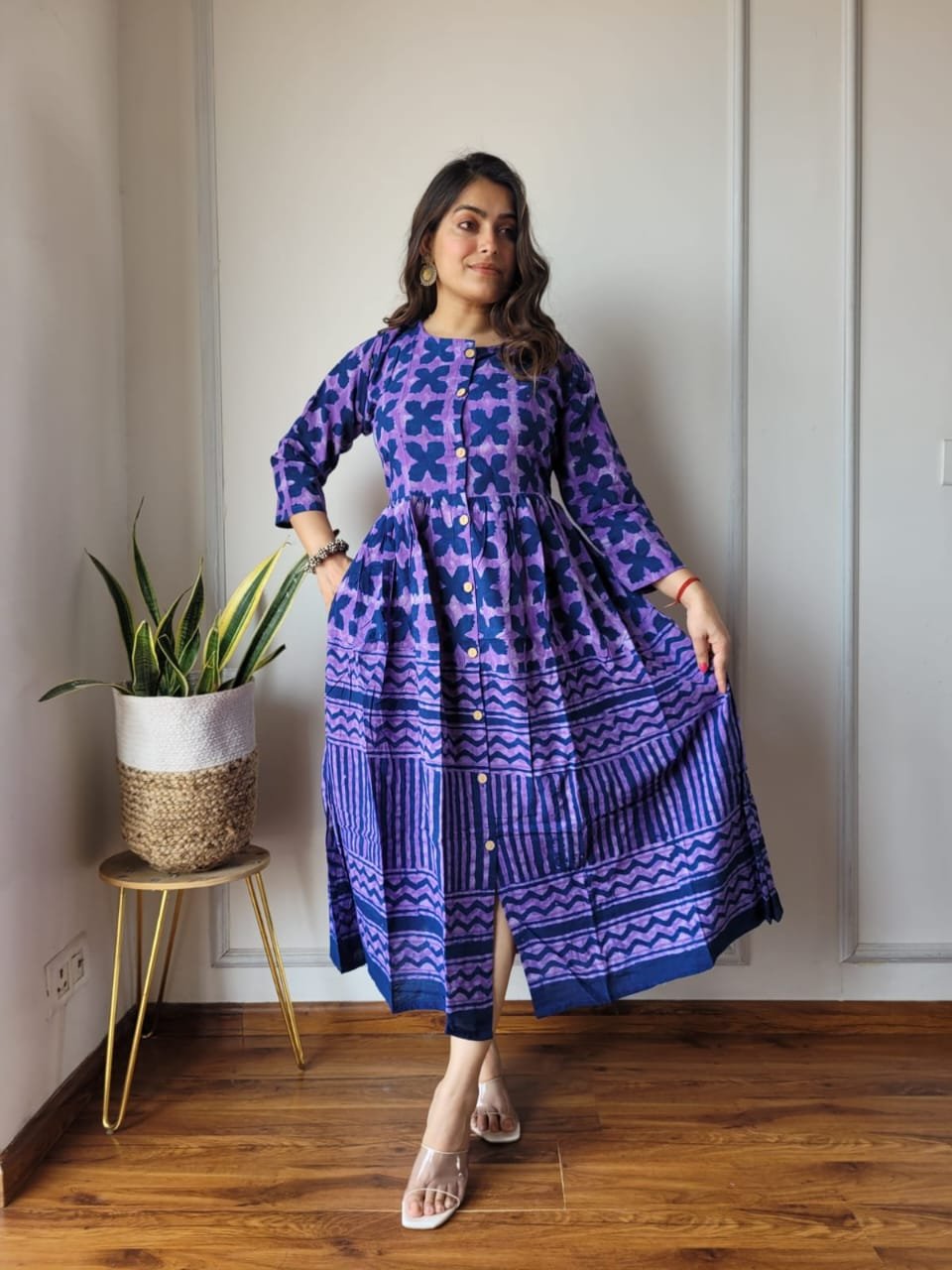 Cotton Printed One Piece Dress