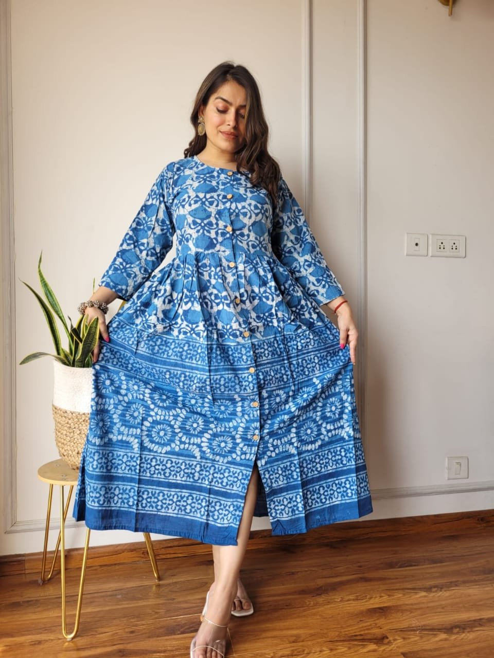 Cotton Printed One Piece Dress