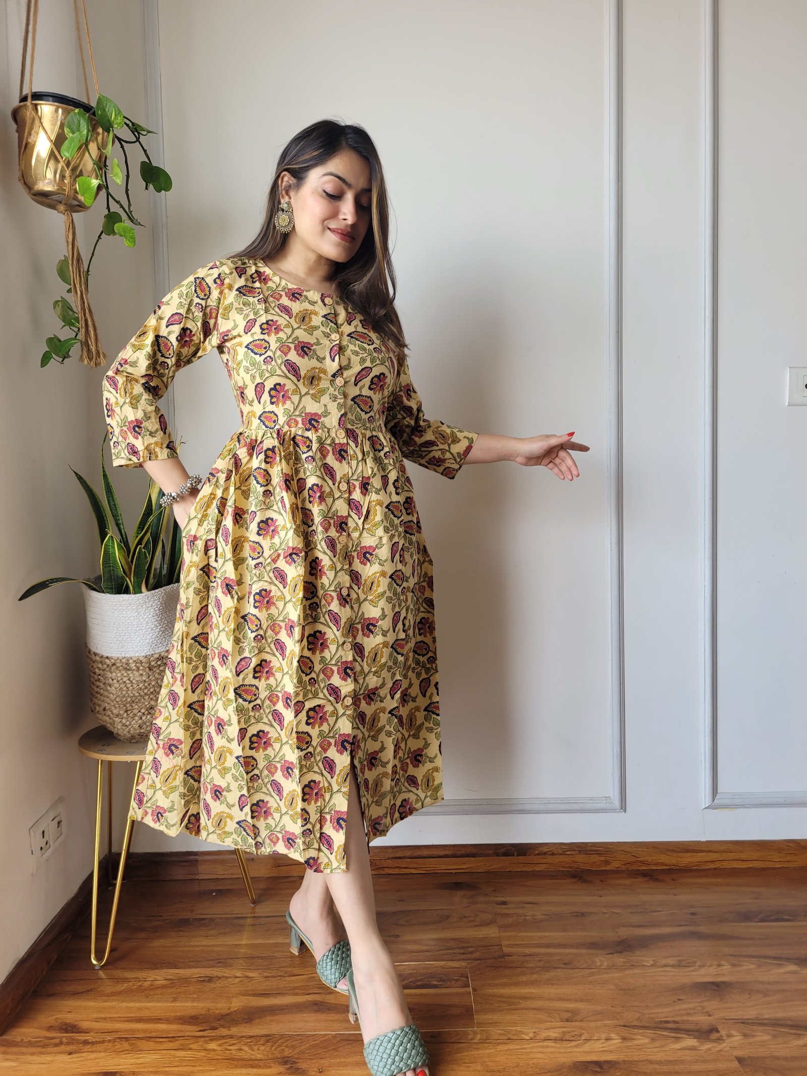 Cotton Printed One Piece Dress