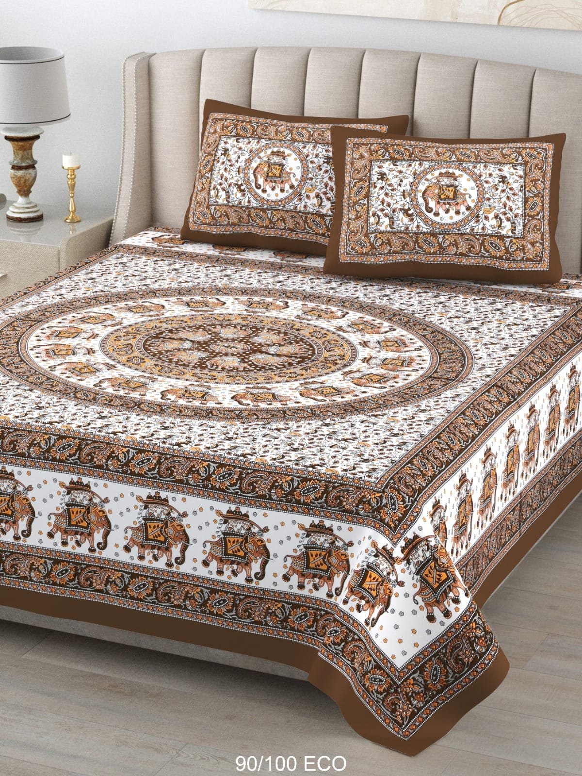 Cotton Viscose Printed Double Bedsheet