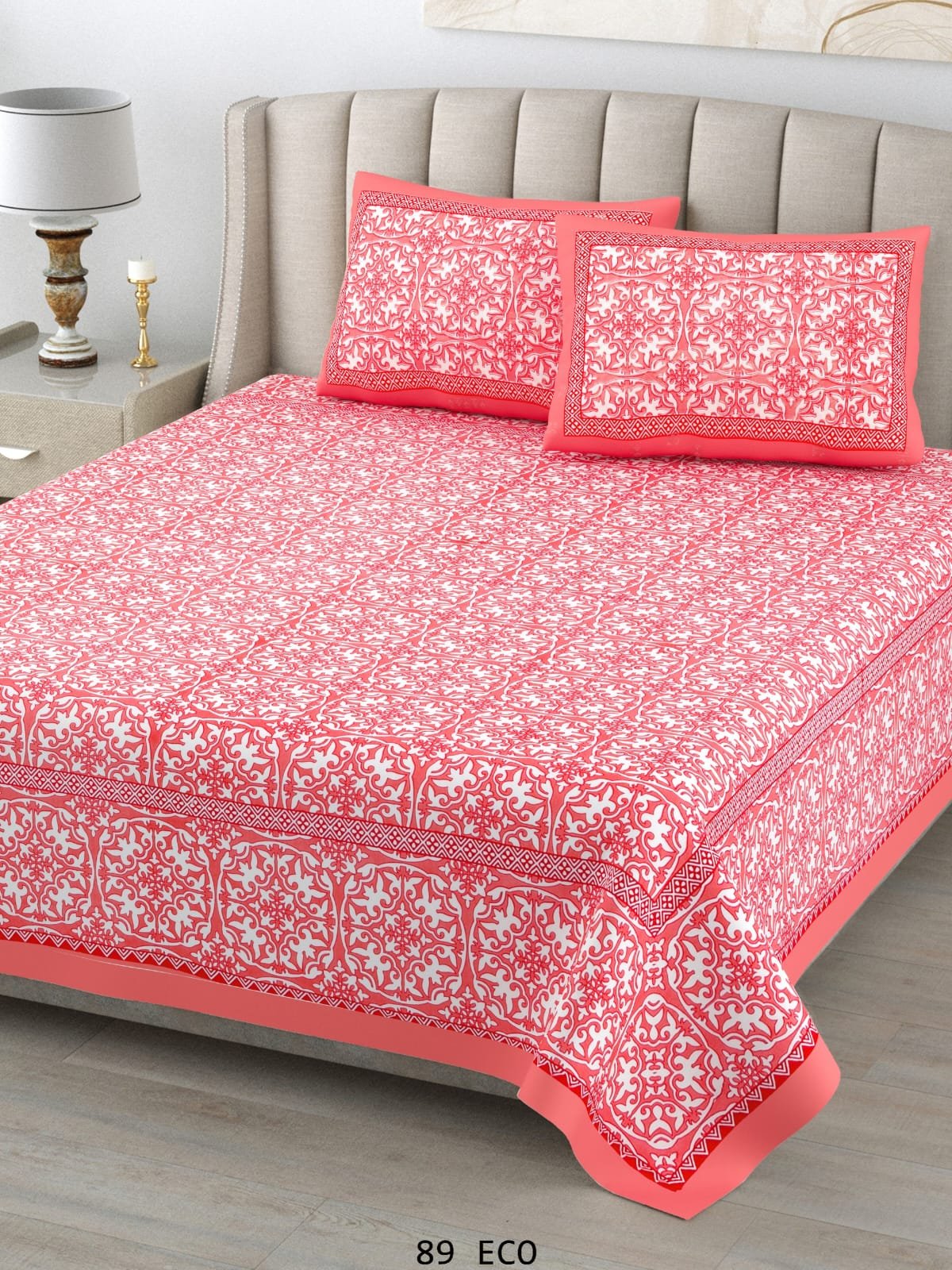 Cotton Viscose Printed Double Bedsheet