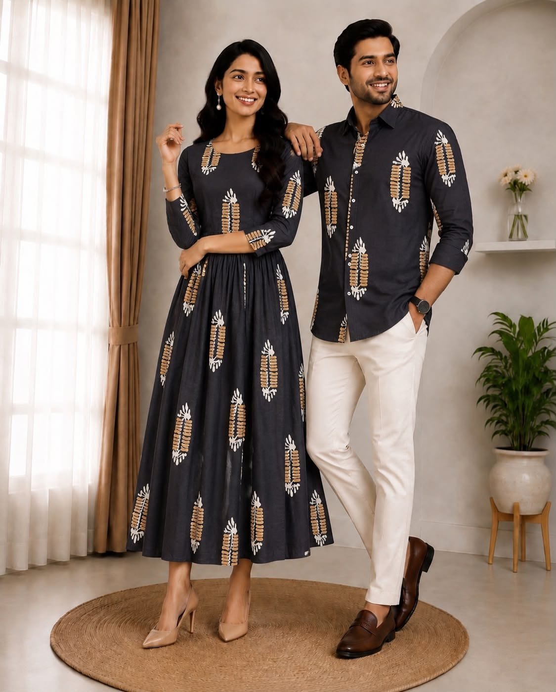 Cotton Printed Couple Combo Set