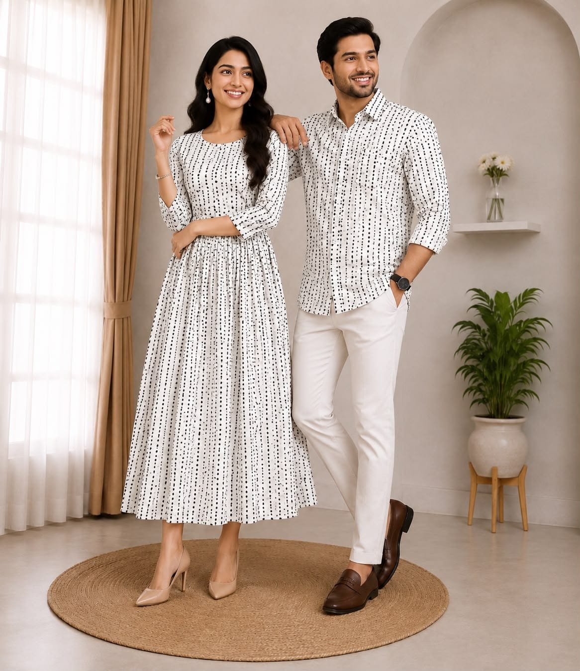 Cotton Printed Couple Combo Set