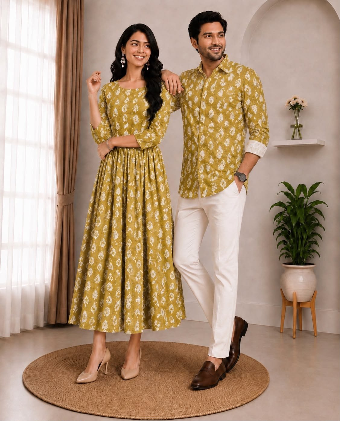 Cotton Printed Couple Combo Set