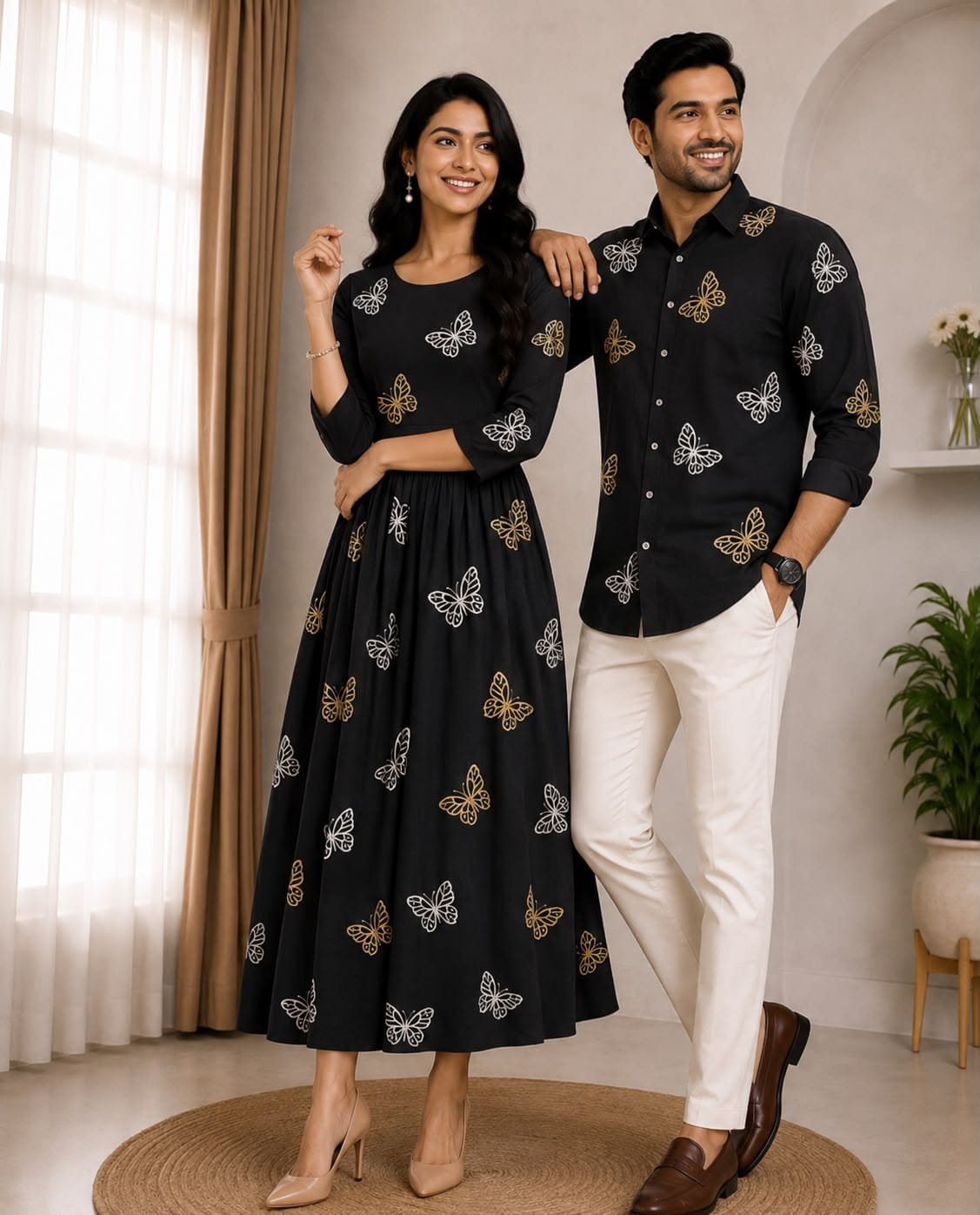 Cotton Printed Couple Combo Set