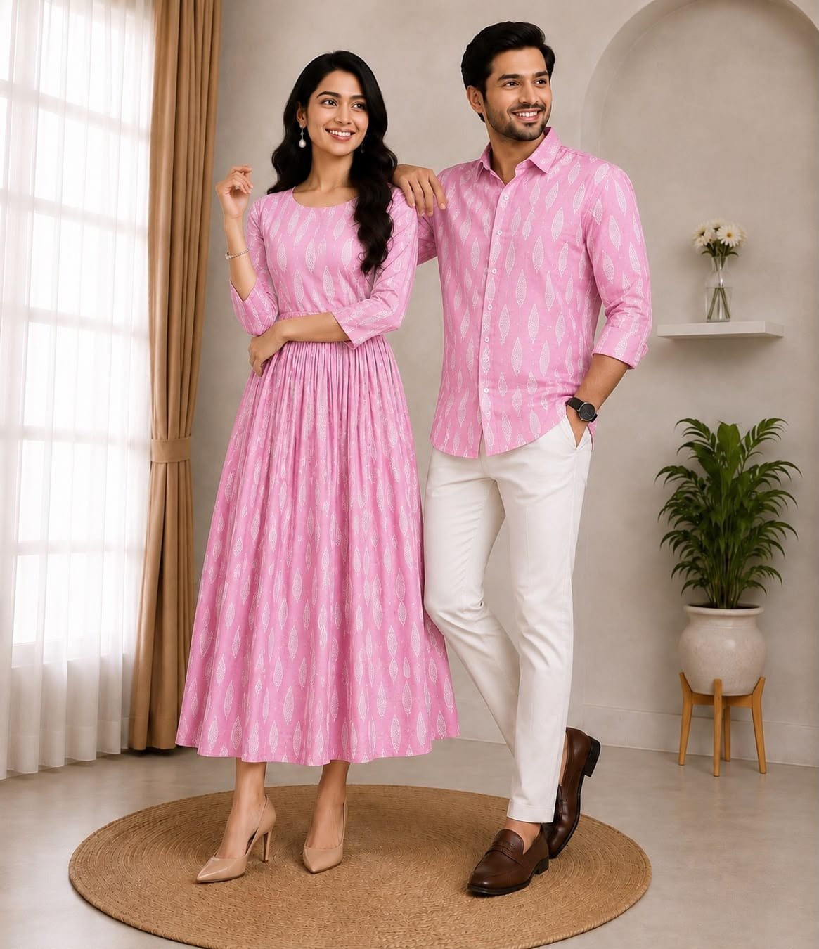 Cotton Printed Couple Combo Set