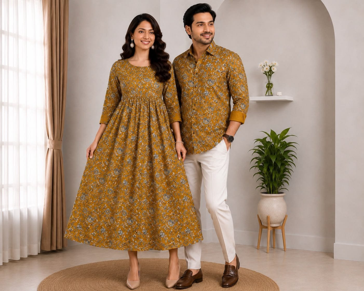 Cotton Printed Couple Combo Set